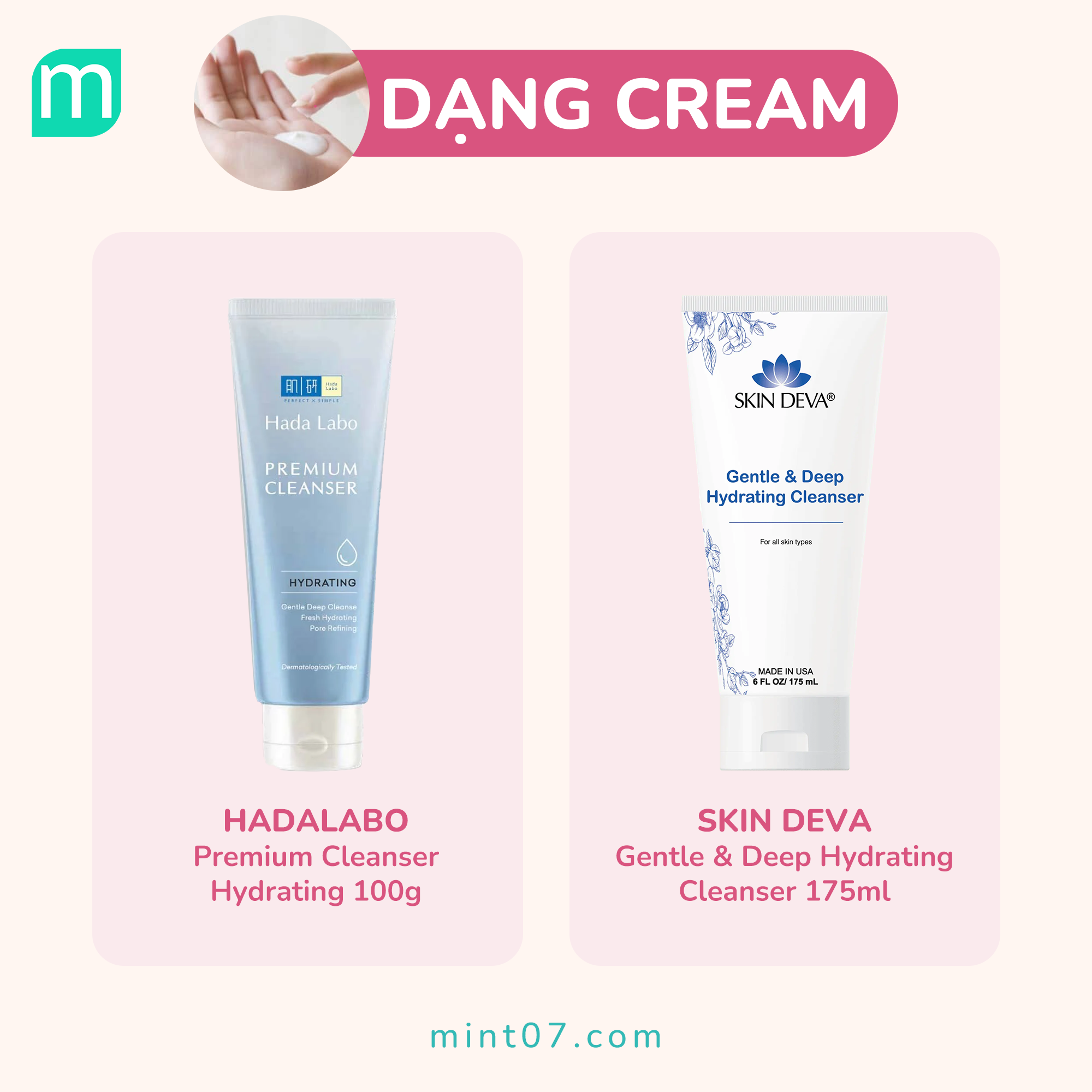 Tổng Hợp Sữa Rửa Mặt Cho Da Khô