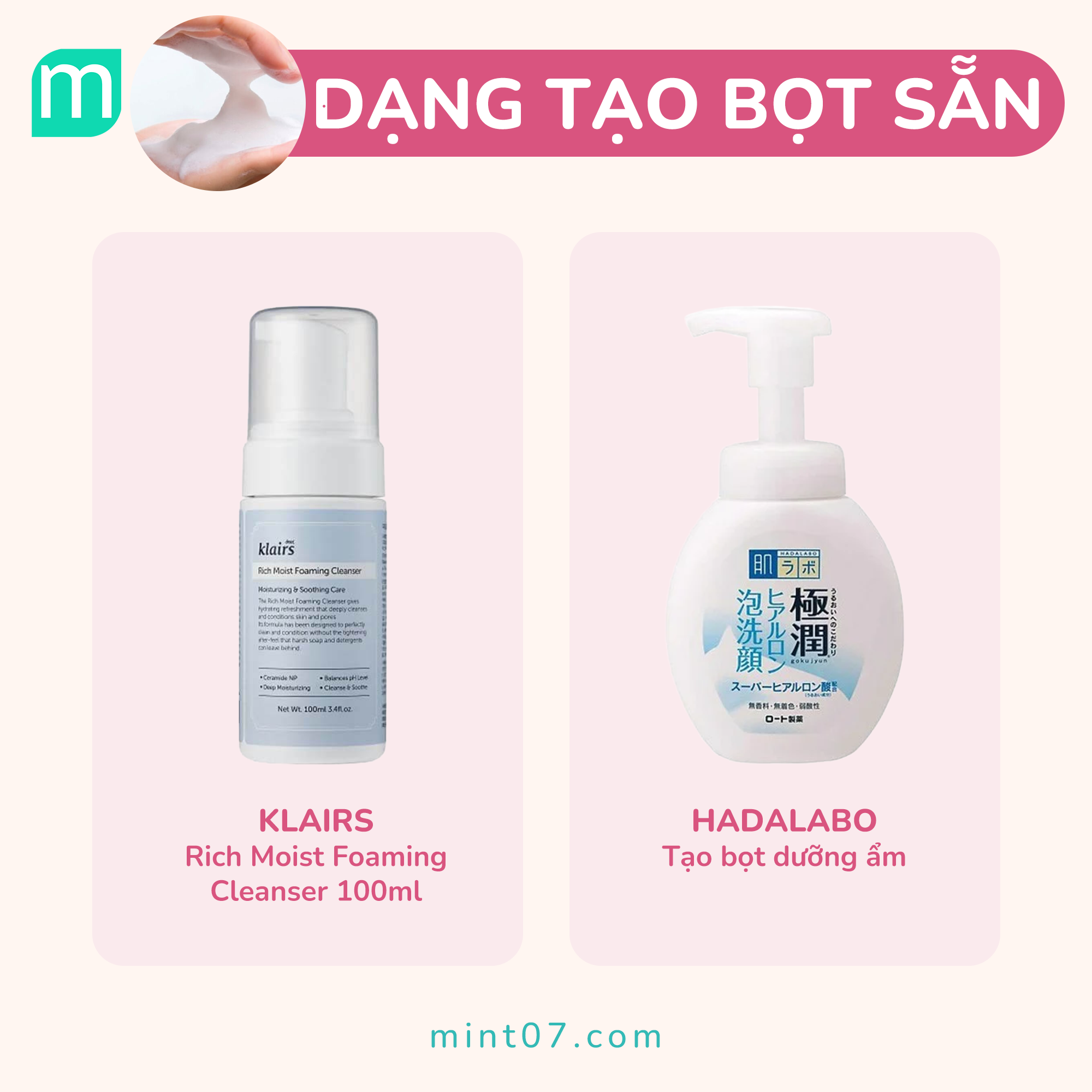 Tổng Hợp Sữa Rửa Mặt Cho Da Khô