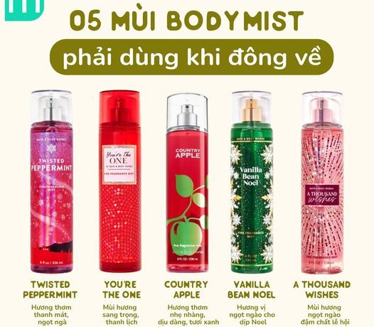 5 Mùi Body Mist Phải Dùng Khi Đông Về 5 Mùi Body Mist Phải Dùng Khi Đông Về