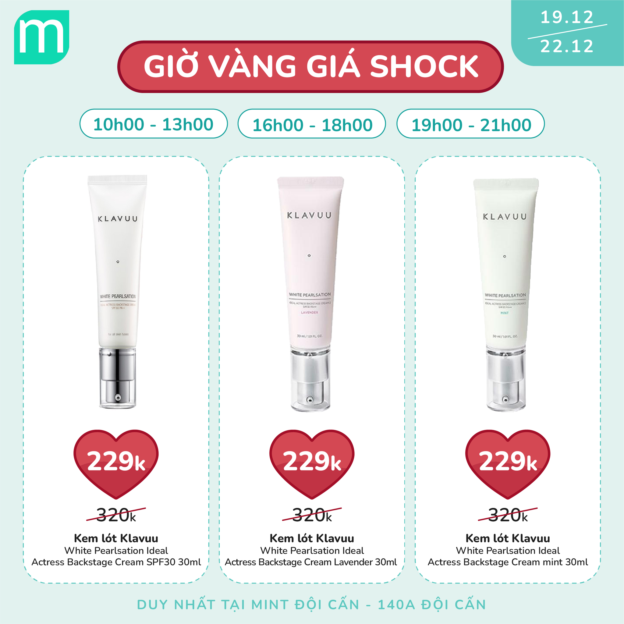 DEAL GIỜ VÀNG GIÁ SHOCK Tại Mint Đội Cấn 