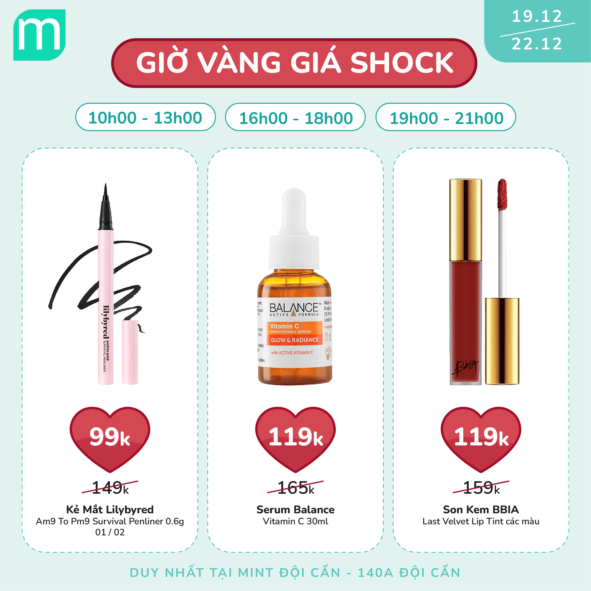 DEAL GIỜ VÀNG GIÁ SHOCK Tại Mint Đội Cấn 