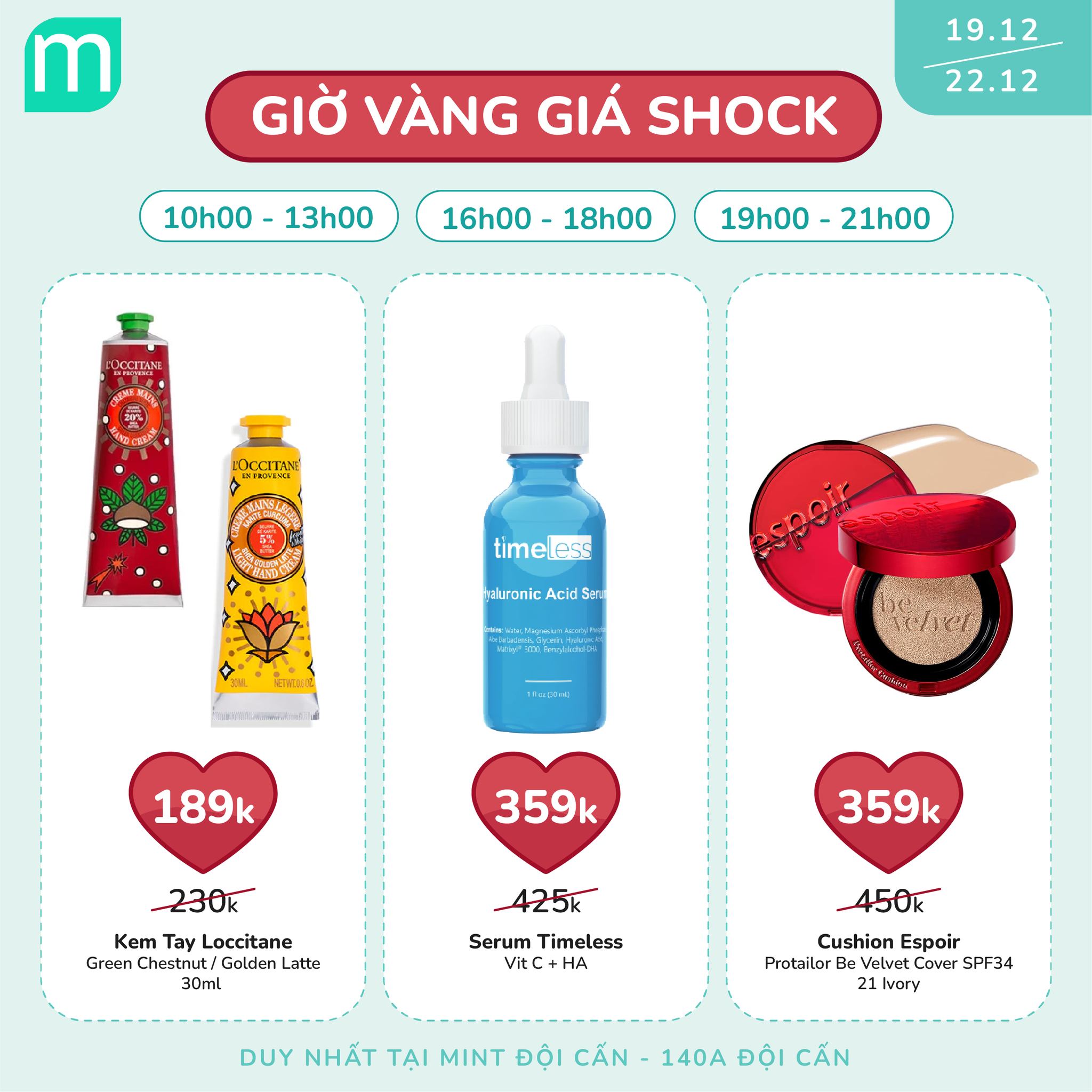 DEAL GIỜ VÀNG GIÁ SHOCK Tại Mint Đội Cấn 