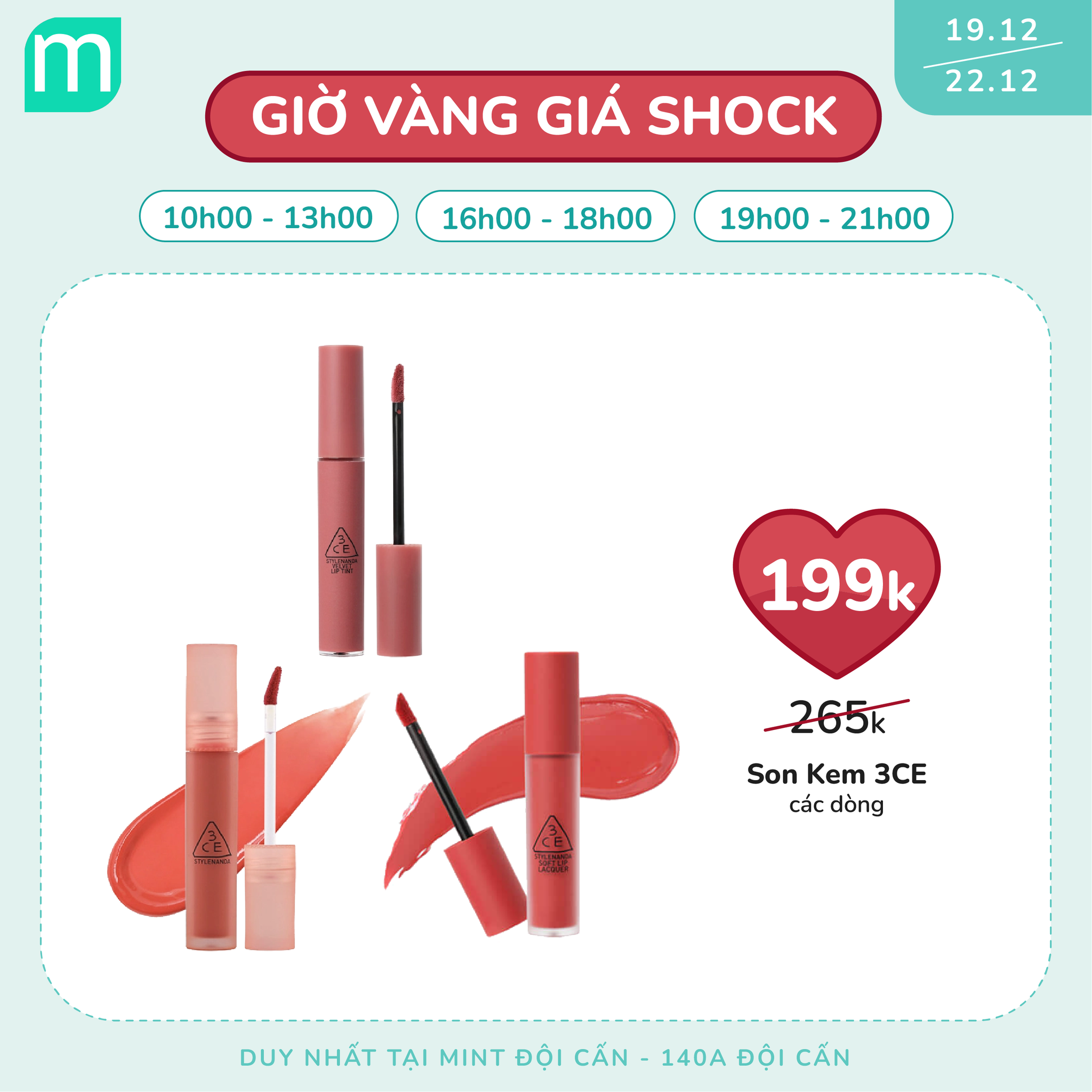 DEAL GIỜ VÀNG GIÁ SHOCK Tại Mint Đội Cấn 