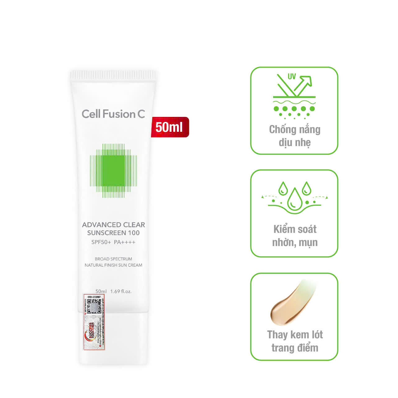 Kem Chống Nắng Cell Fusion C Advanced Clear Sunscreen 100 SPF 50+ PA++++ Kem Chống Nắng Cell Fusion C Advanced Clear Sunscreen 100 SPF 50+ PA++++