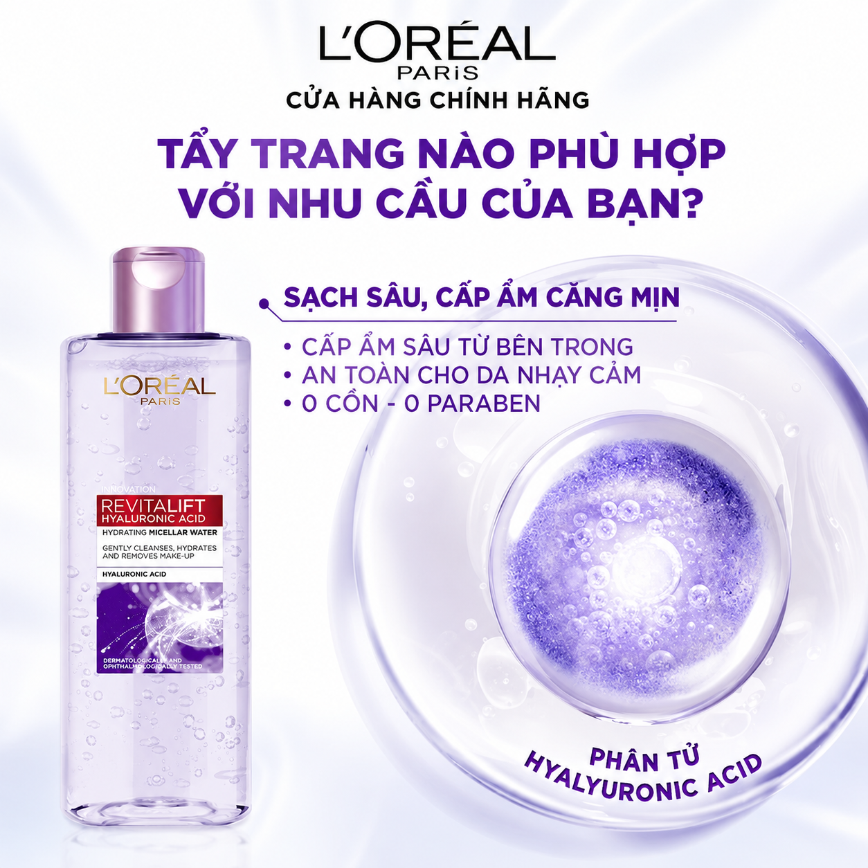 Nước Tẩy Trang Loreal Revitalift HA 400ml