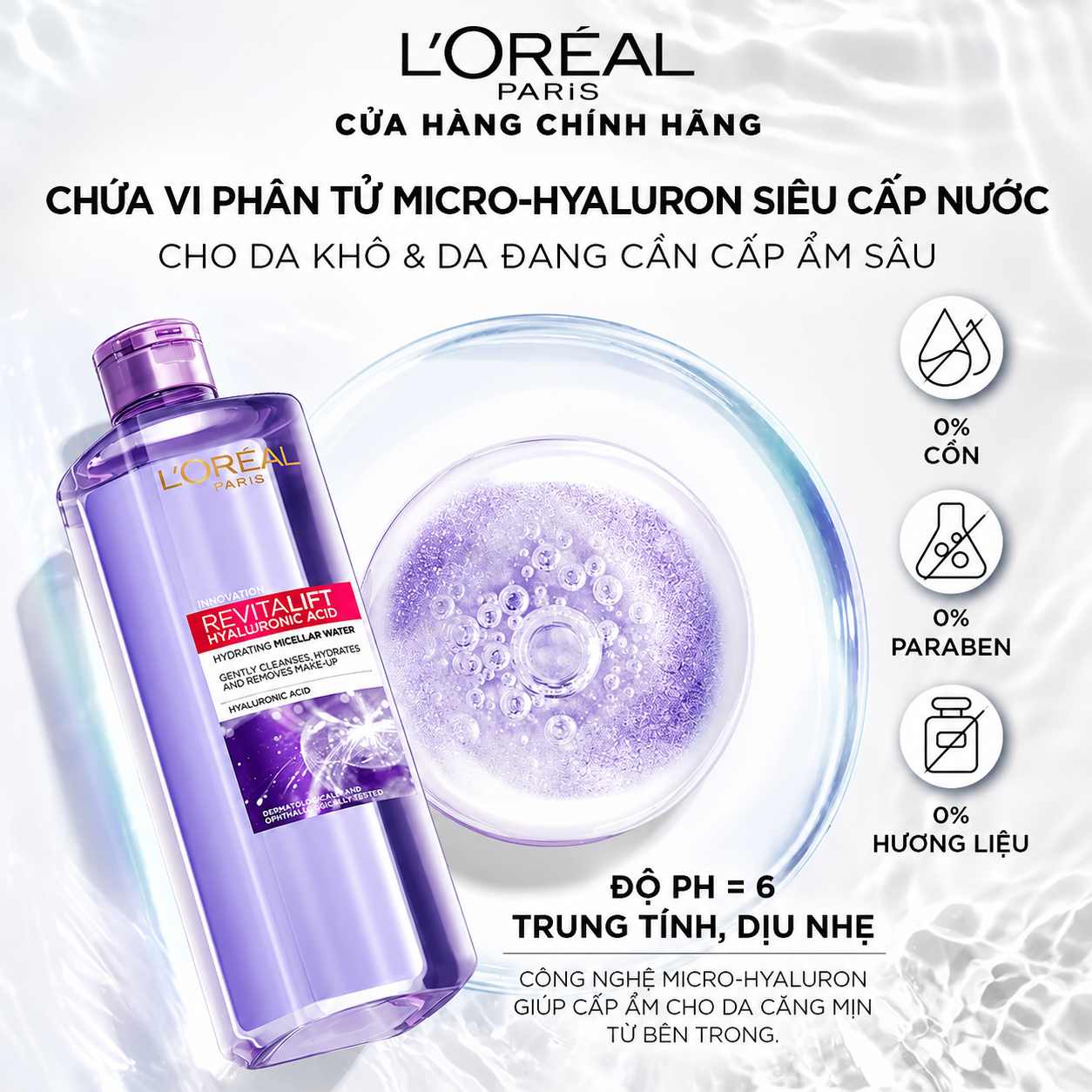 Nước Tẩy Trang Loreal Revitalift HA 400ml