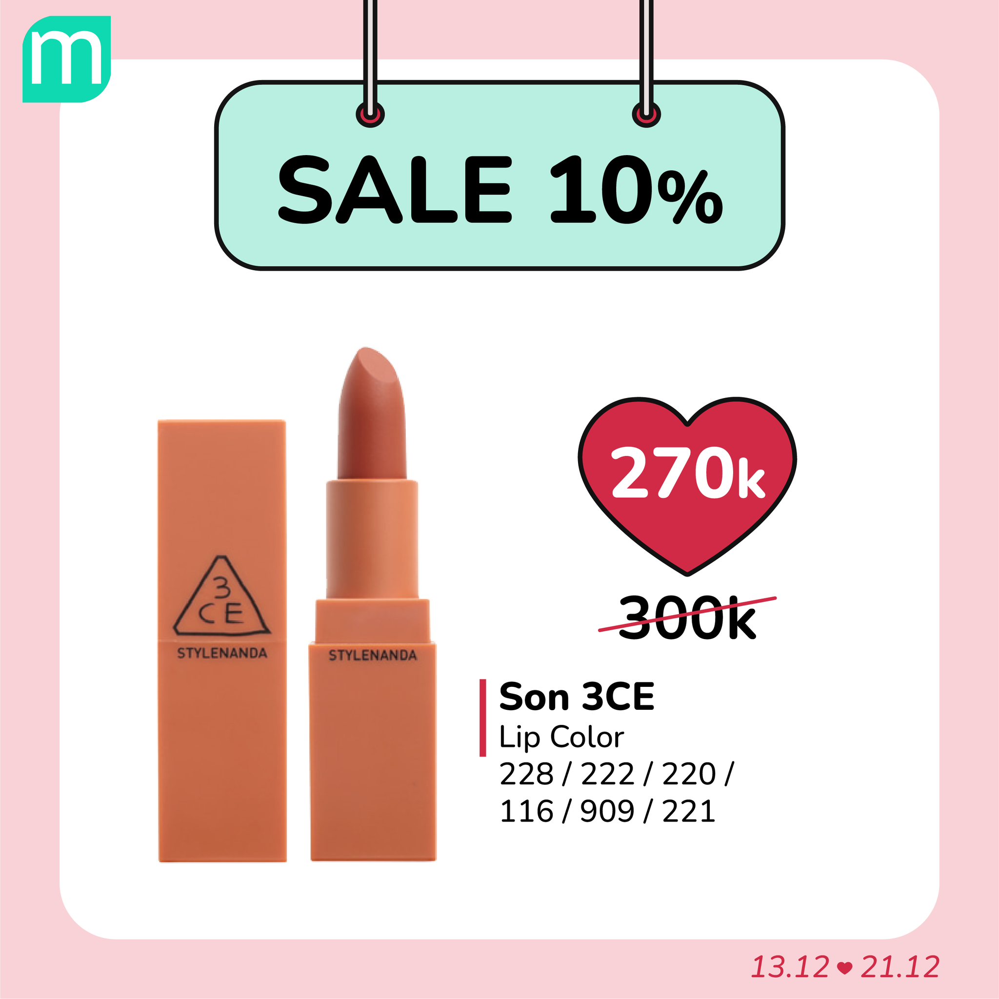 SALE SON 10% - GIÁ HỜI NHẤT NĂM