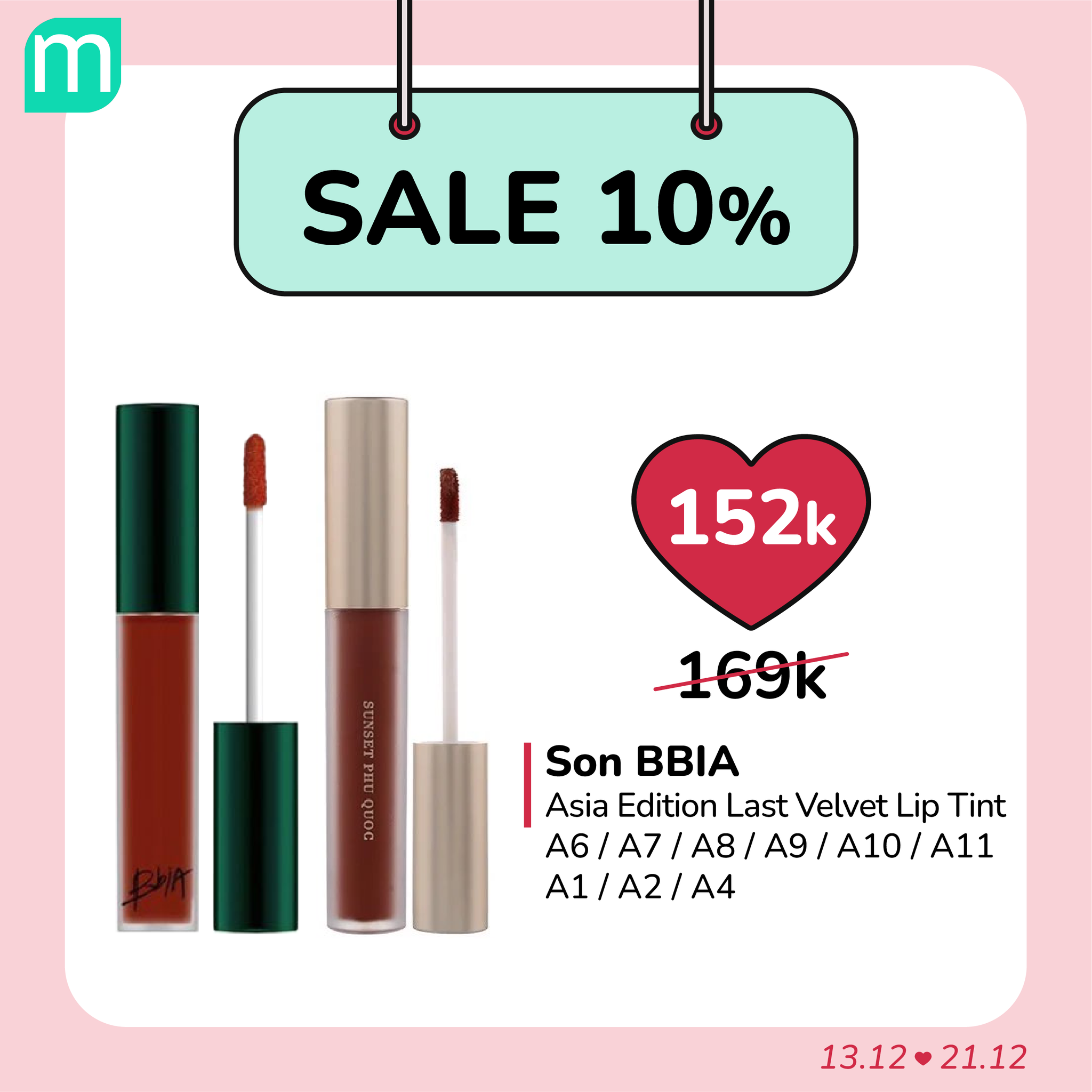SALE SON 10% - GIÁ HỜI NHẤT NĂM