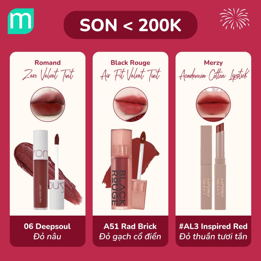 List Son Đỏ May Mắn – Chào Đón Năm Mới