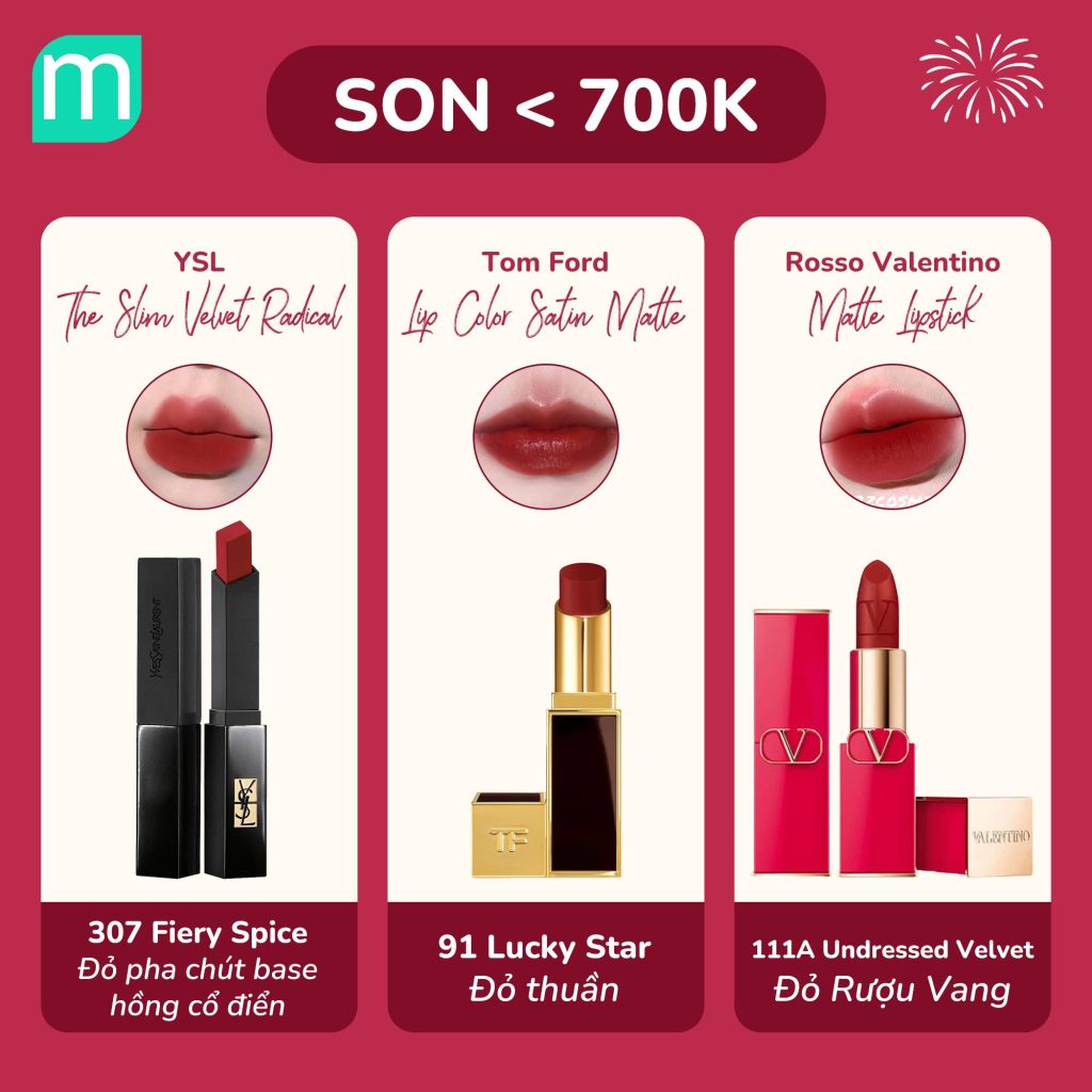 List Son Đỏ May Mắn – Chào Đón Năm Mới