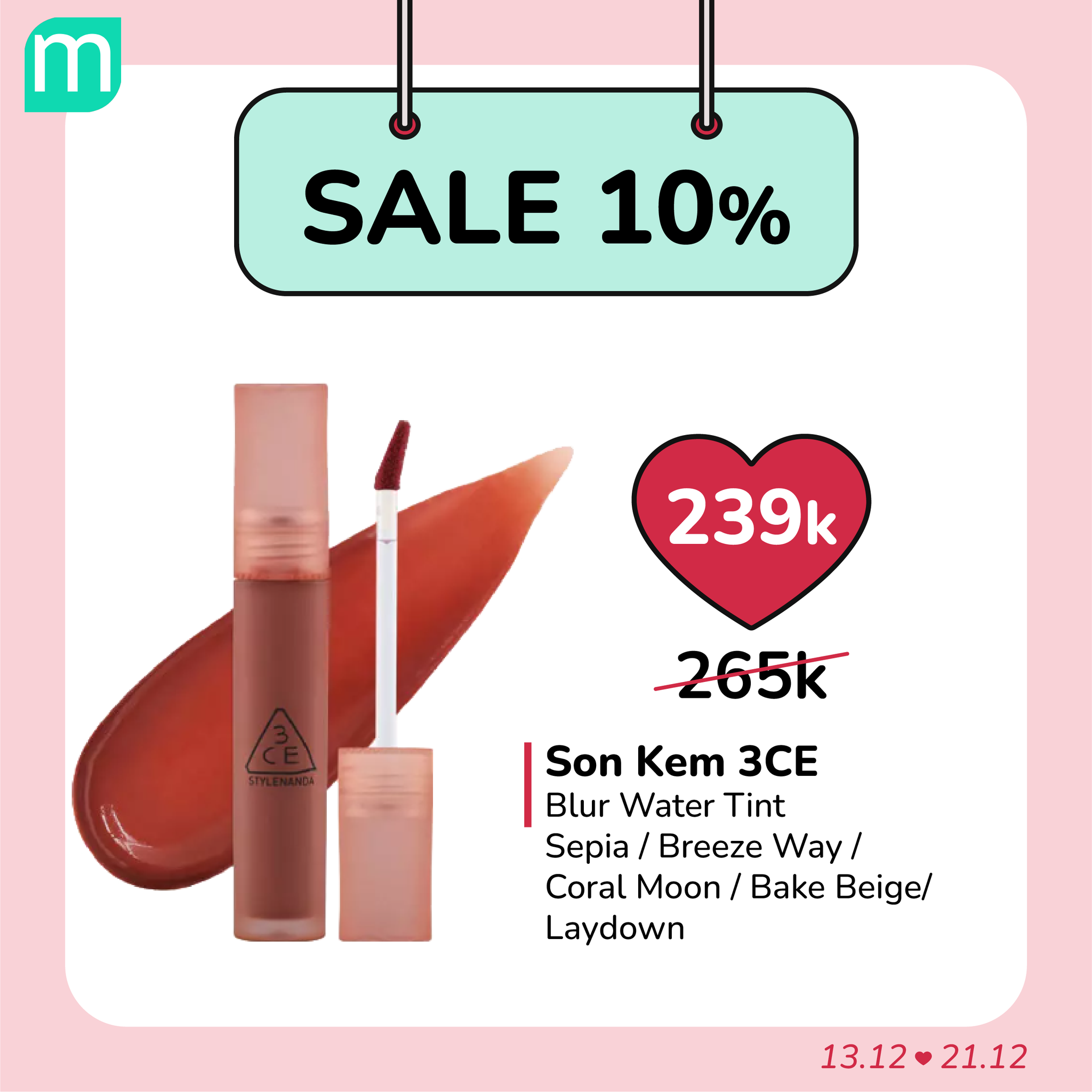 SALE SON 10% - GIÁ HỜI NHẤT NĂM