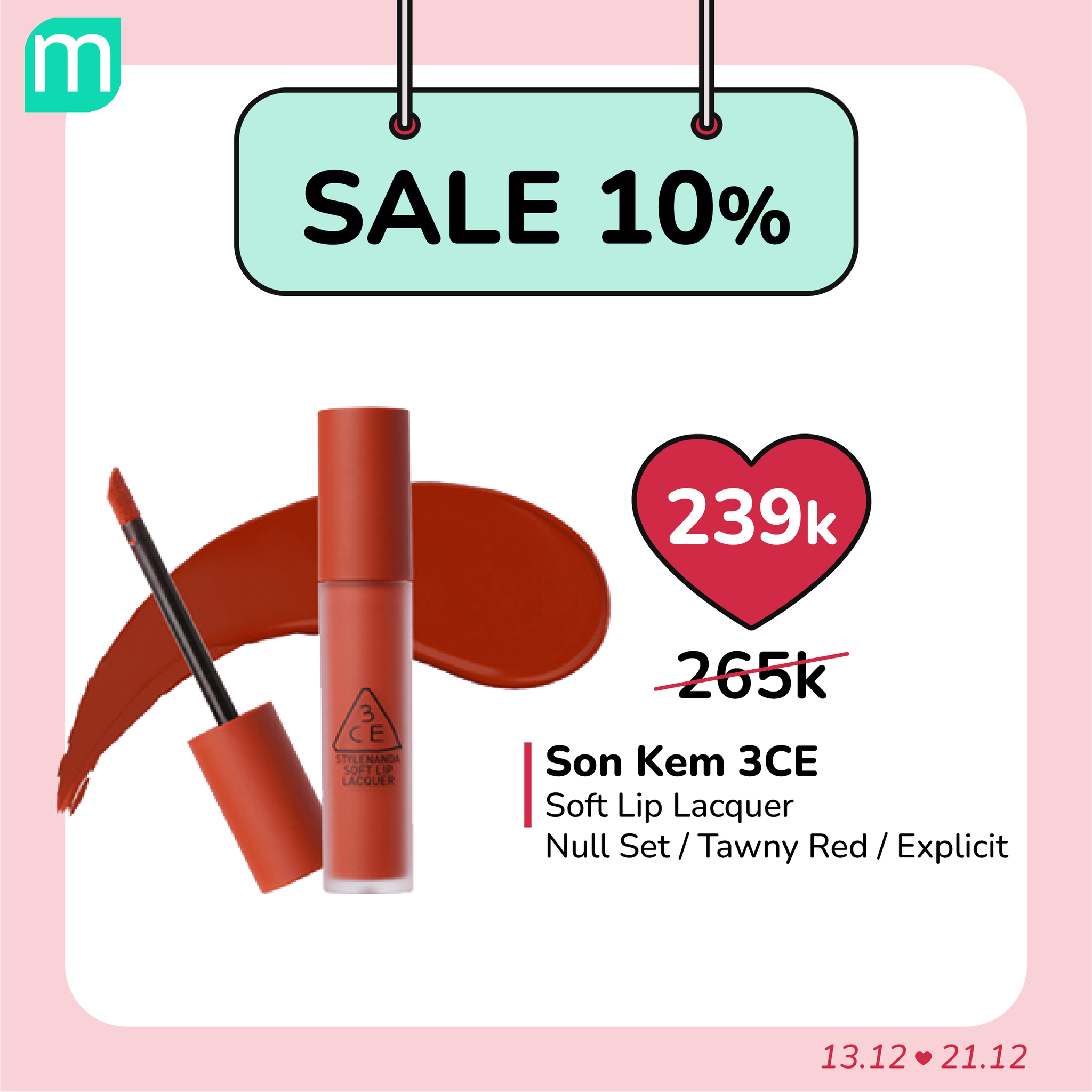 SALE SON 10% - GIÁ HỜI NHẤT NĂM