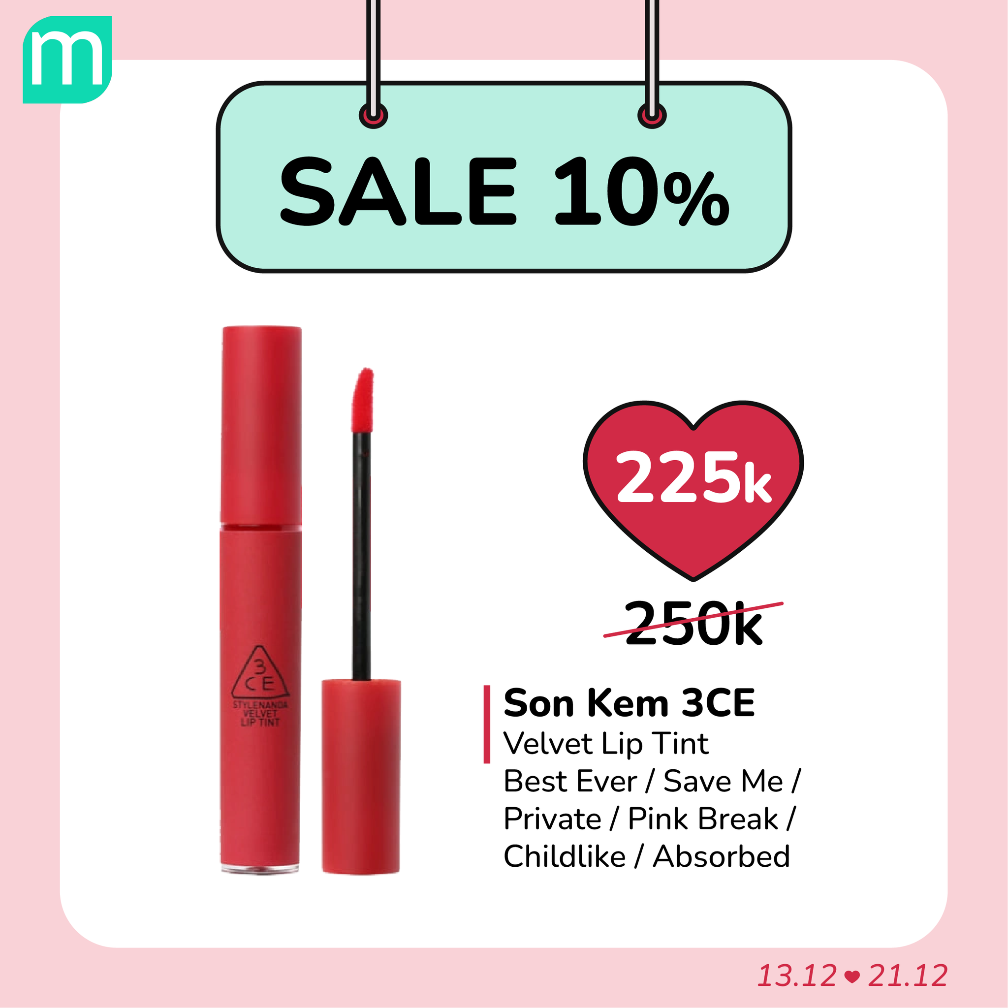 SALE SON 10% - GIÁ HỜI NHẤT NĂM