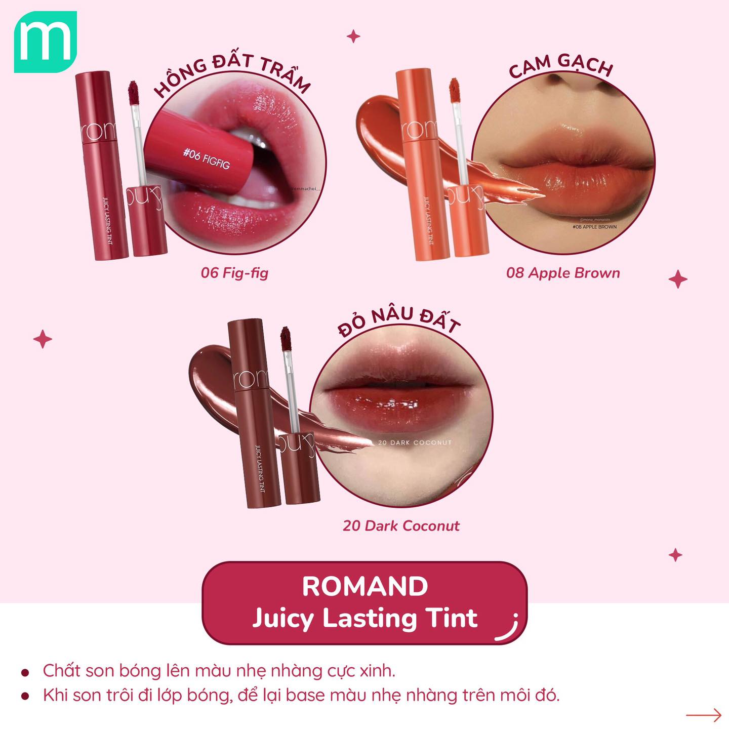 Tuyển Chọn Son Tint Bóng Cho Môi Căng Bóng