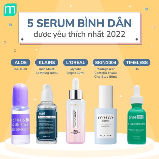 Top 5 Serum Bình Dân Được Yêu Thích Nhất Năm 2022
