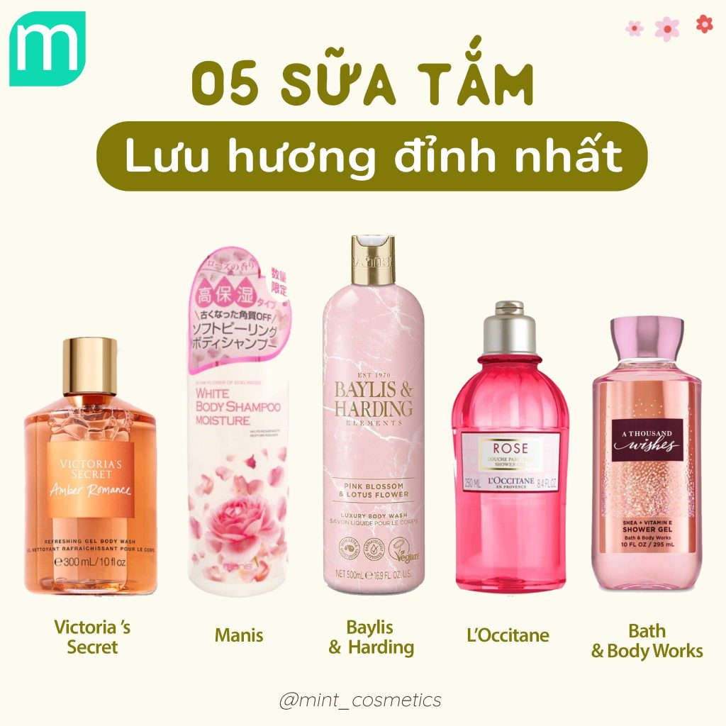 TOP 5 Sữa Tắm Lưu Hương Đỉnh Nhất Mint TOP 5 Sữa Tắm Lưu Hương Đỉnh Nhất Mint