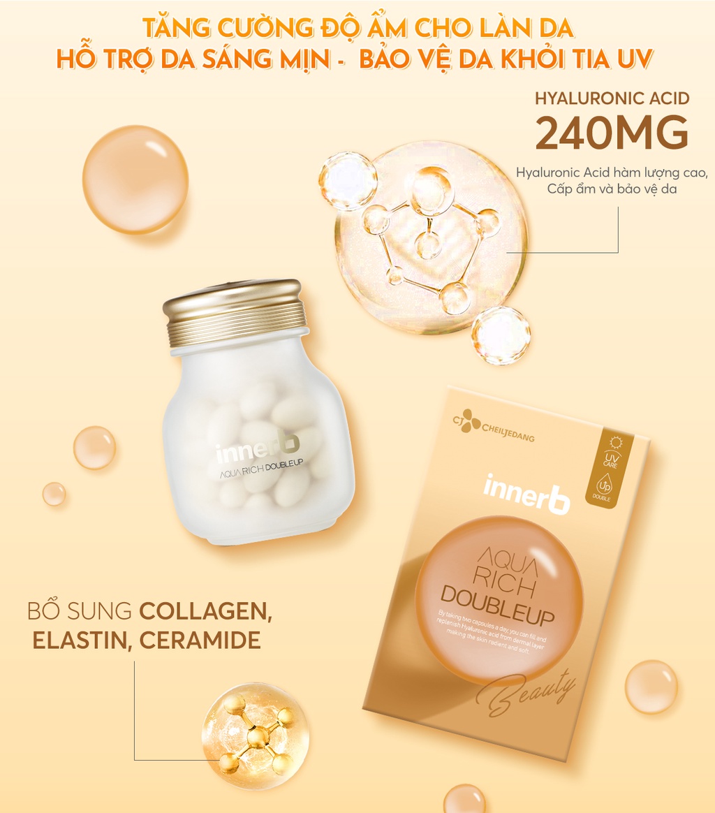 Viên Uống Cấp Nước Innerb Aqua Rich Doubleup 70 Viên Viên Uống Cấp Nước Innerb Aqua Rich Doubleup 70 Viên
