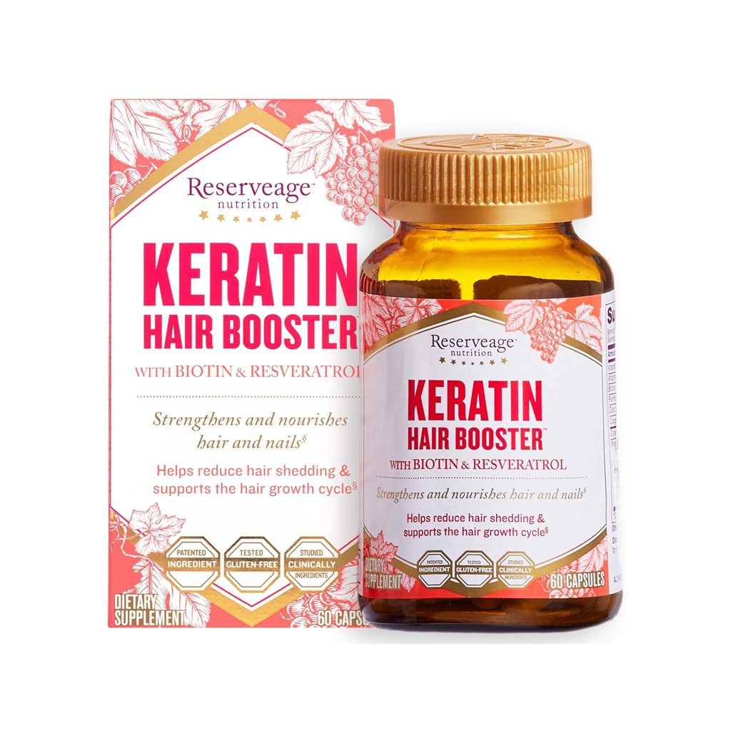Viên Uống Keratin Hair Booster With Biotin & Resveratrol 60 Viên