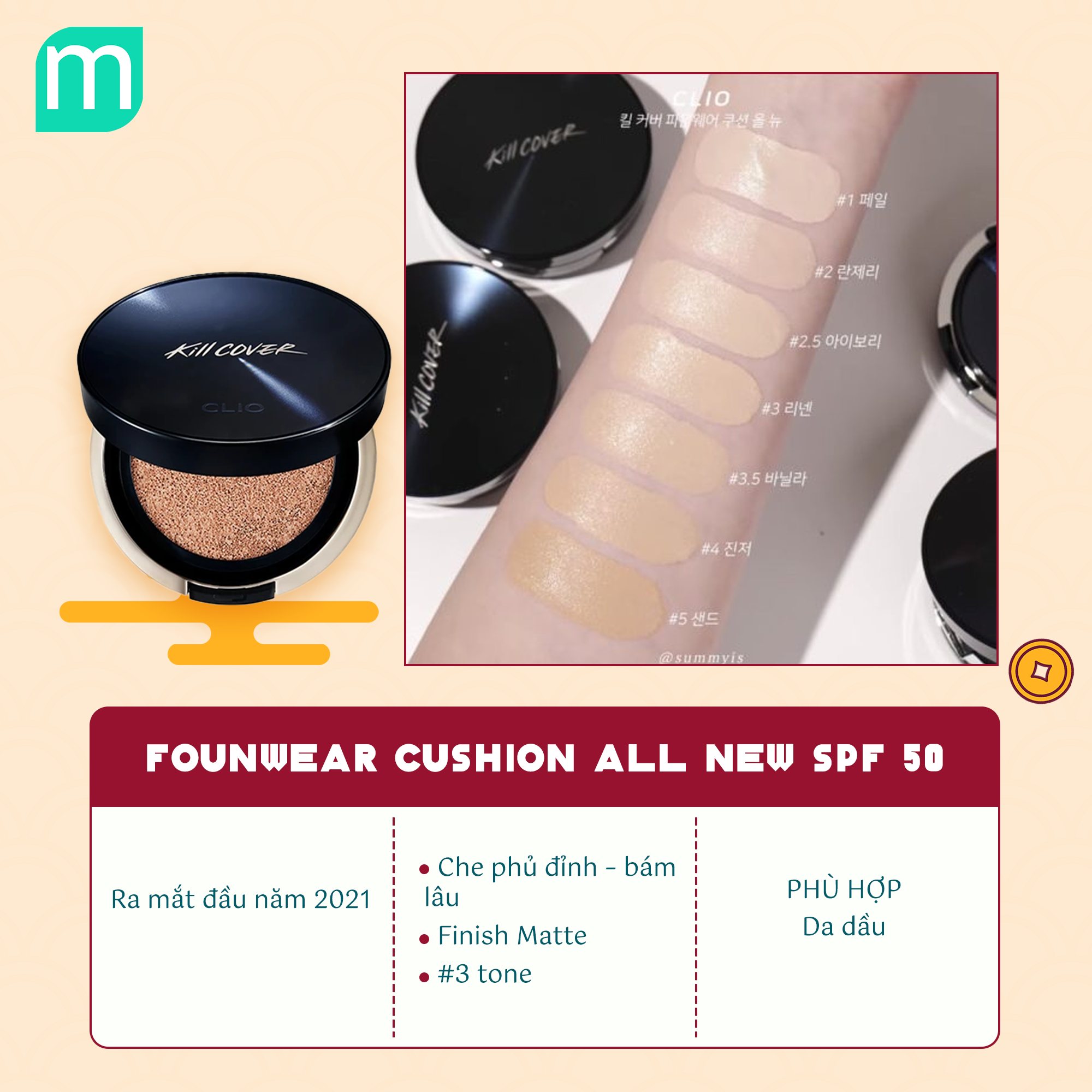 Giải Mã Các Dòng Cushion CLIO KILL COVER 