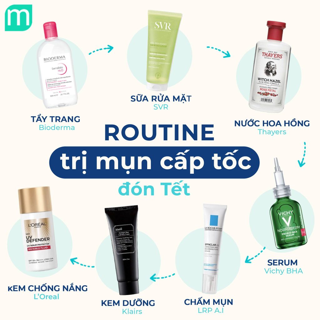 Routine Trị Mụn Cấp Tốc Đón Tết Routine Trị Mụn Cấp Tốc Đón Tết