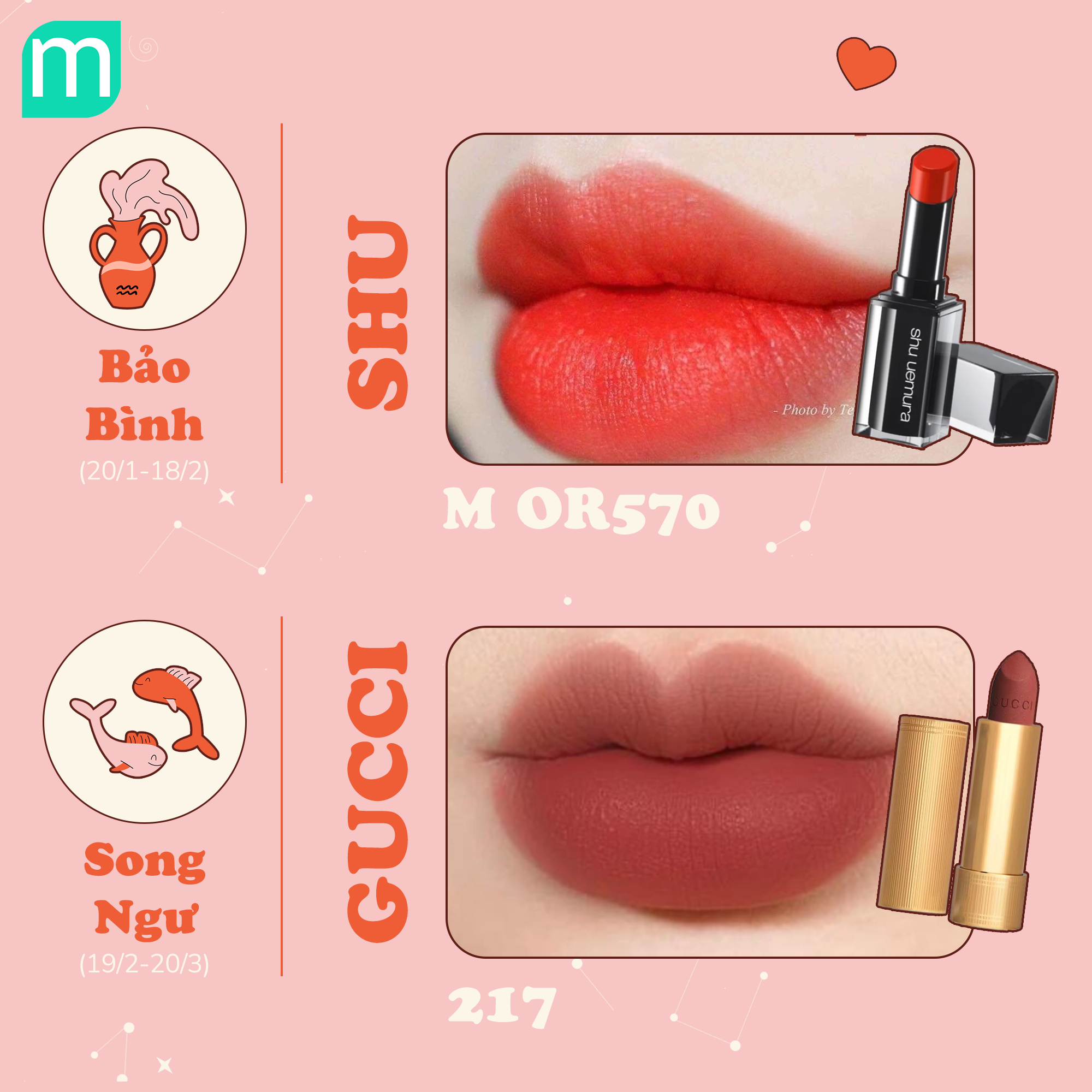 Chọn Son Theo 12 Cung Hoàng Đạo Cho Mùa Yêu Này
