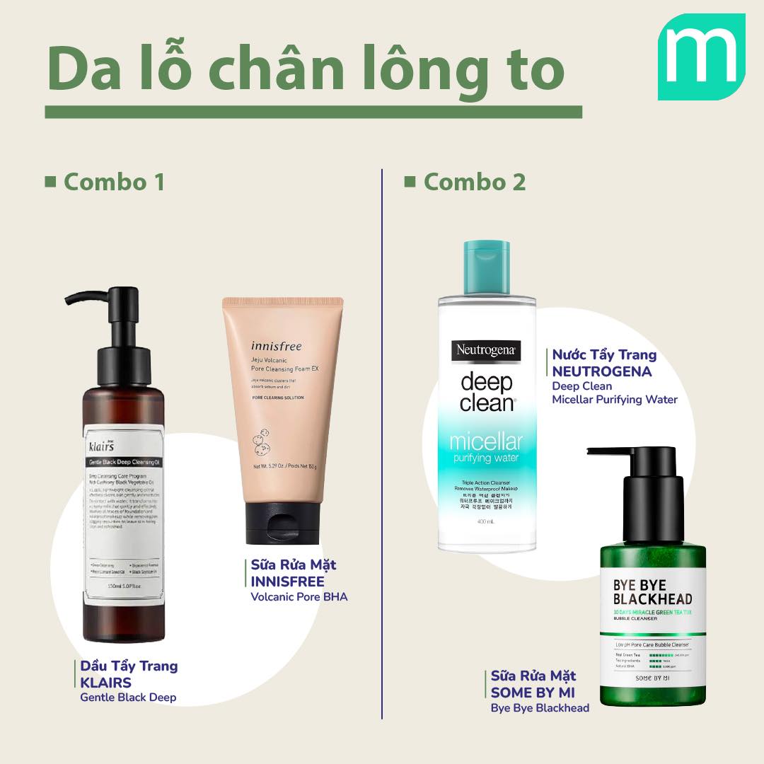 Gợi Ý Combo Làm Sạch Cho Từng Tình Trạng Da