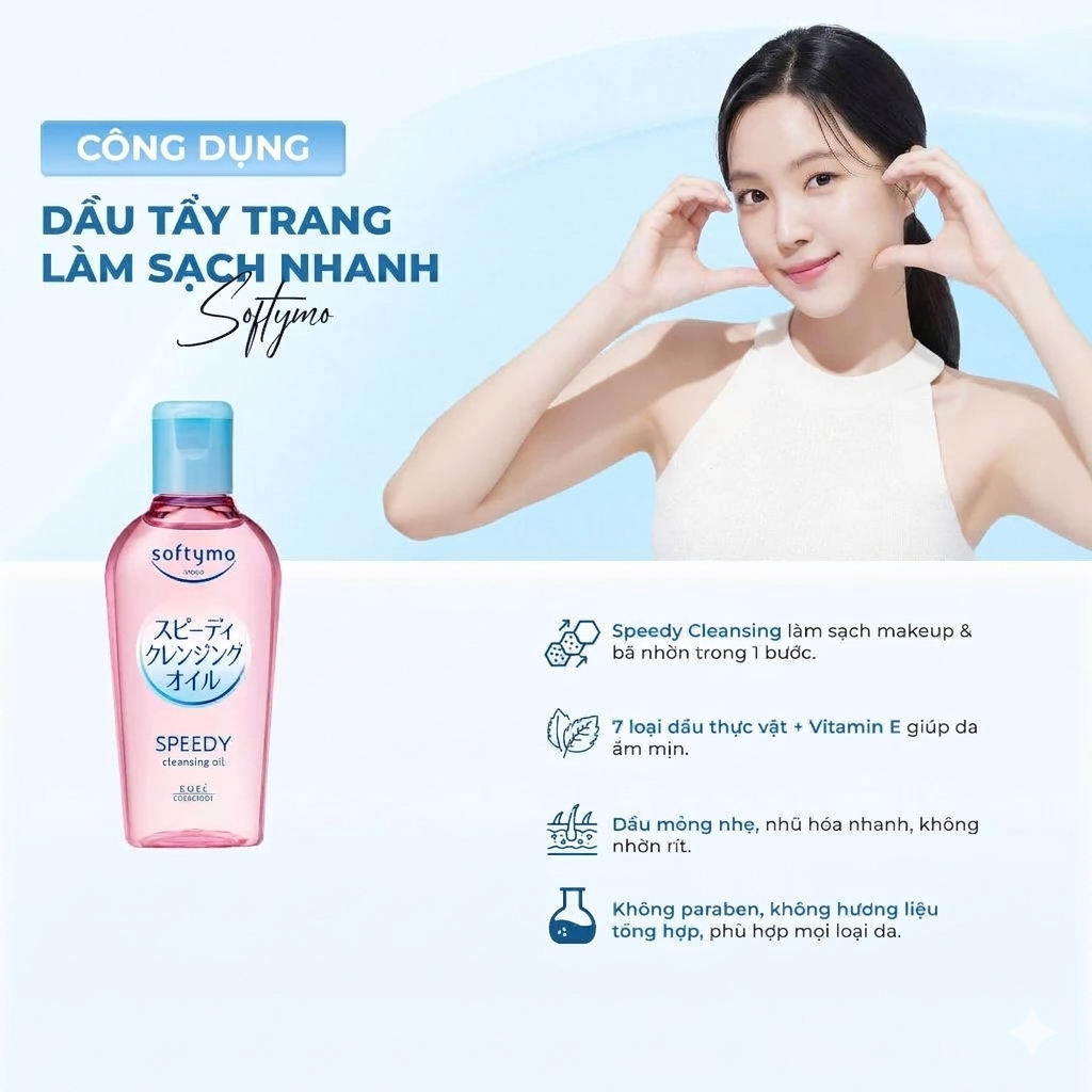 Dầu Tẩy Trang Kose Softymo Speedy Cleansing Oil 240ml Dầu Tẩy Trang Kose Softymo Speedy Cleansing Oil 240ml