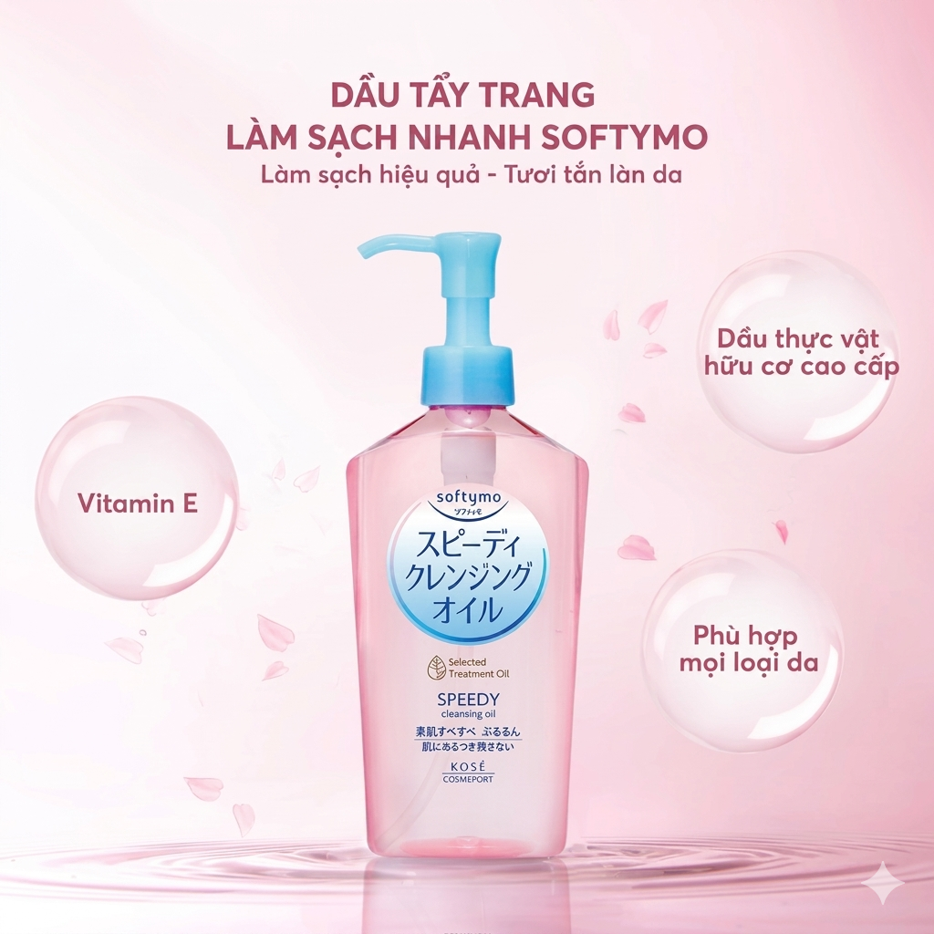 Dầu Tẩy Trang Kose Softymo Speedy Cleansing Oil 240ml Dầu Tẩy Trang Kose Softymo Speedy Cleansing Oil 240ml