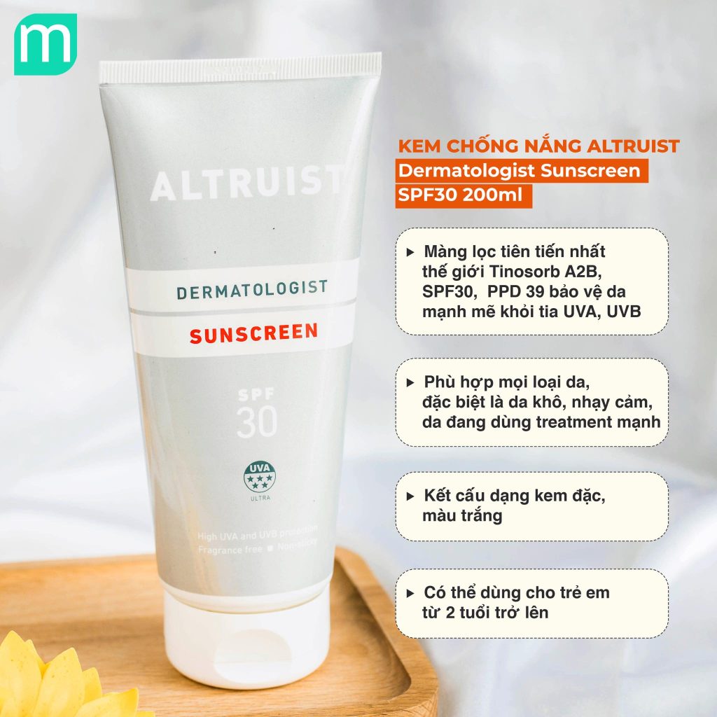 Kem Chống Nắng Altruist Dermatologist Sunscreen SPF30 200ml Kem Chống Nắng Altruist Dermatologist Sunscreen SPF30 200ml