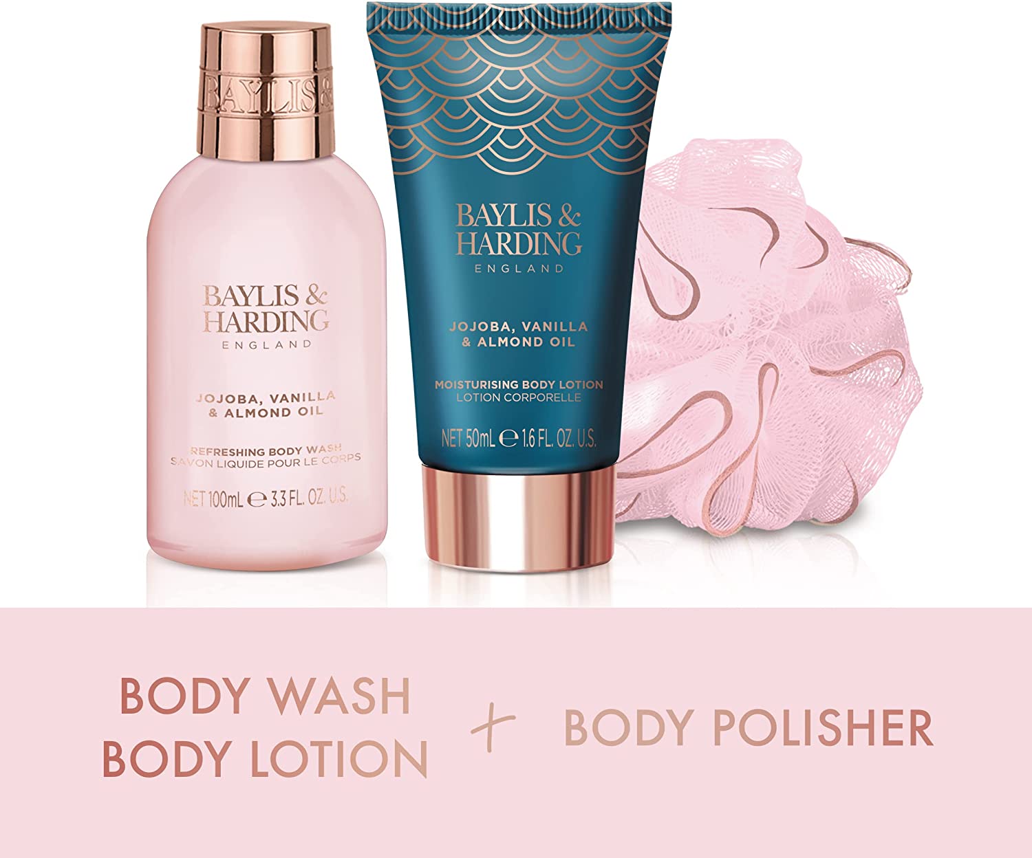 Set Baylis Harding Jojoba, Vanilla Almond Oil Signature