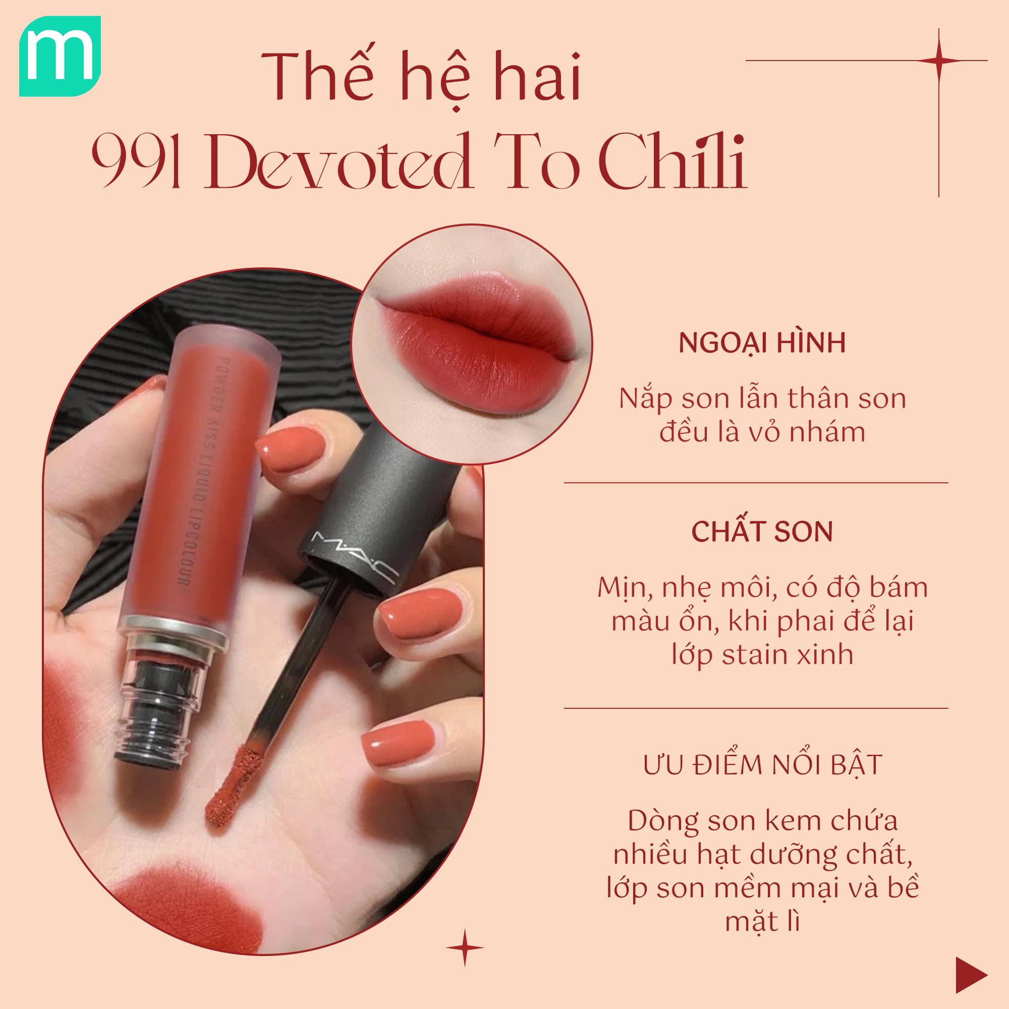 Son MAC Devoted To Chili Qua 3 Thế Hệ