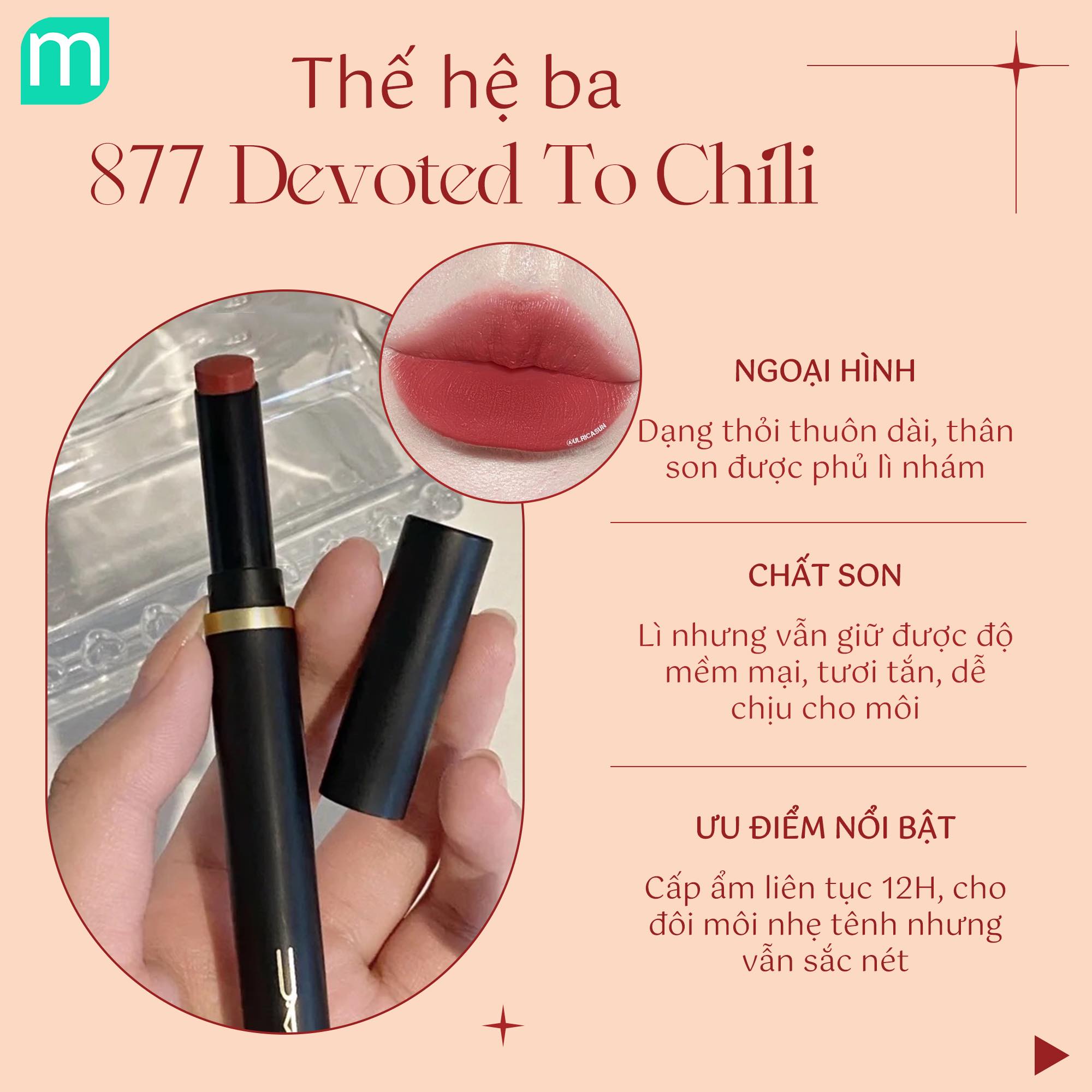 Son MAC Devoted To Chili Qua 3 Thế Hệ