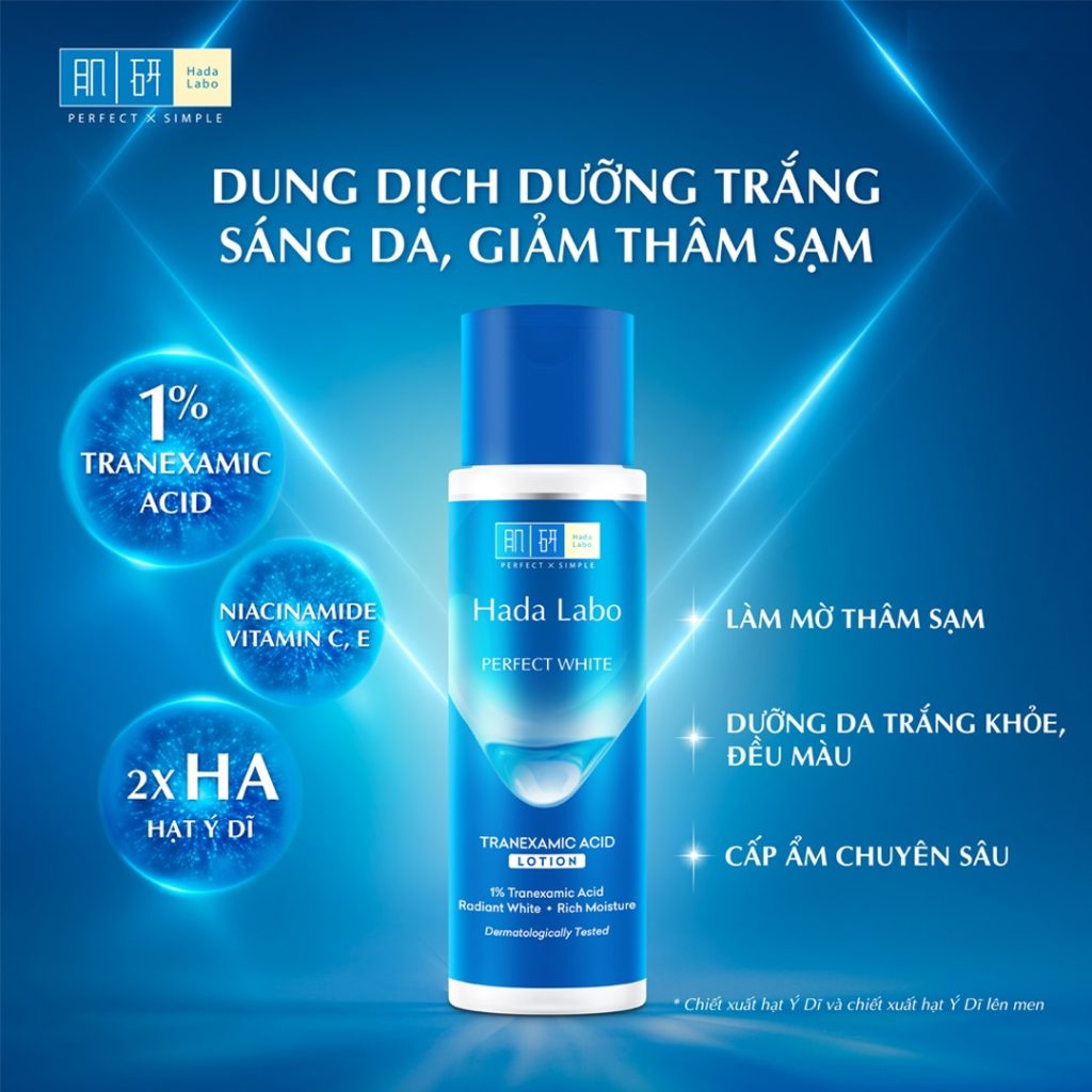 Nước Hoa Hồng Hada Labo Perfect White Tranexamic Acid 170ml
