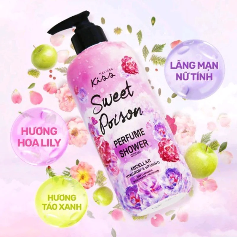 Sữa Tắm Hương Nước Hoa Malissa Kiss 350ml Sữa Tắm Hương Nước Hoa Malissa Kiss 350ml