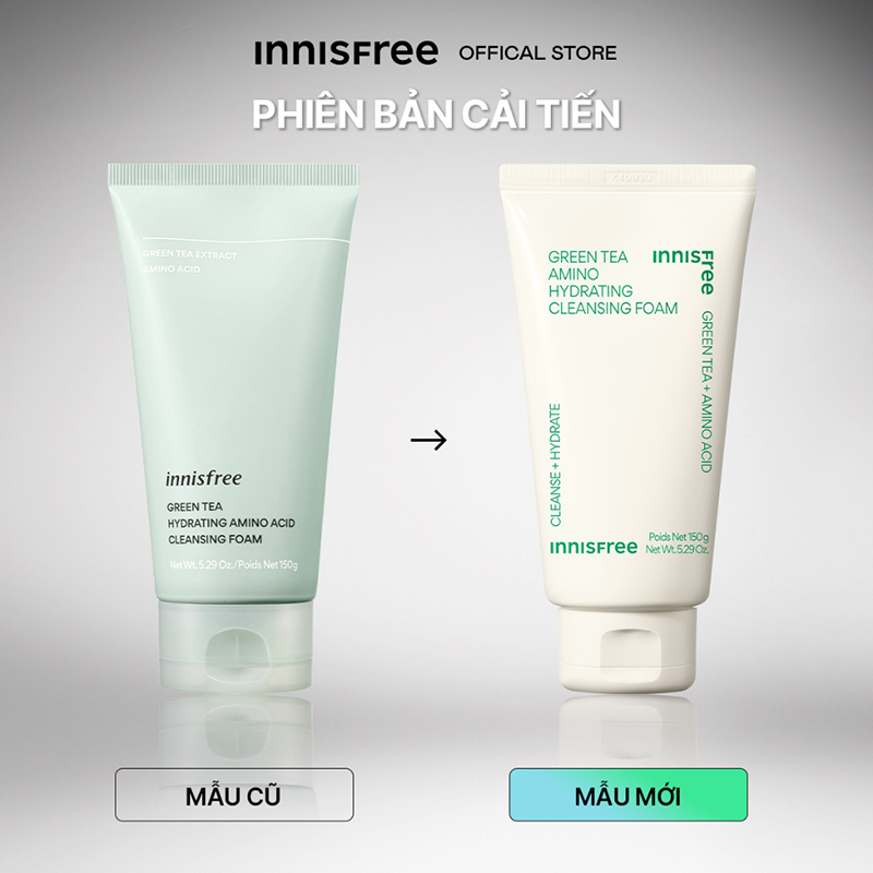 Sữa Rửa Mặt Innisfree Green Tea Hydrating Amino Acid 150G