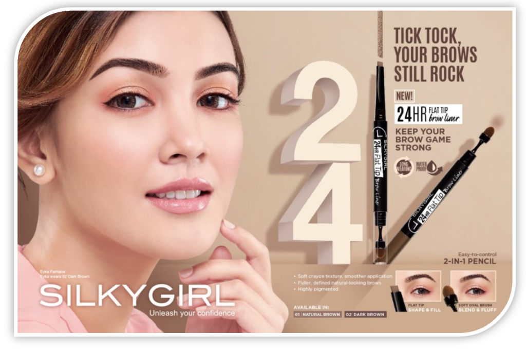Chì Kẻ Mày Silky Girl 24hr Flat Tip Brow Liner