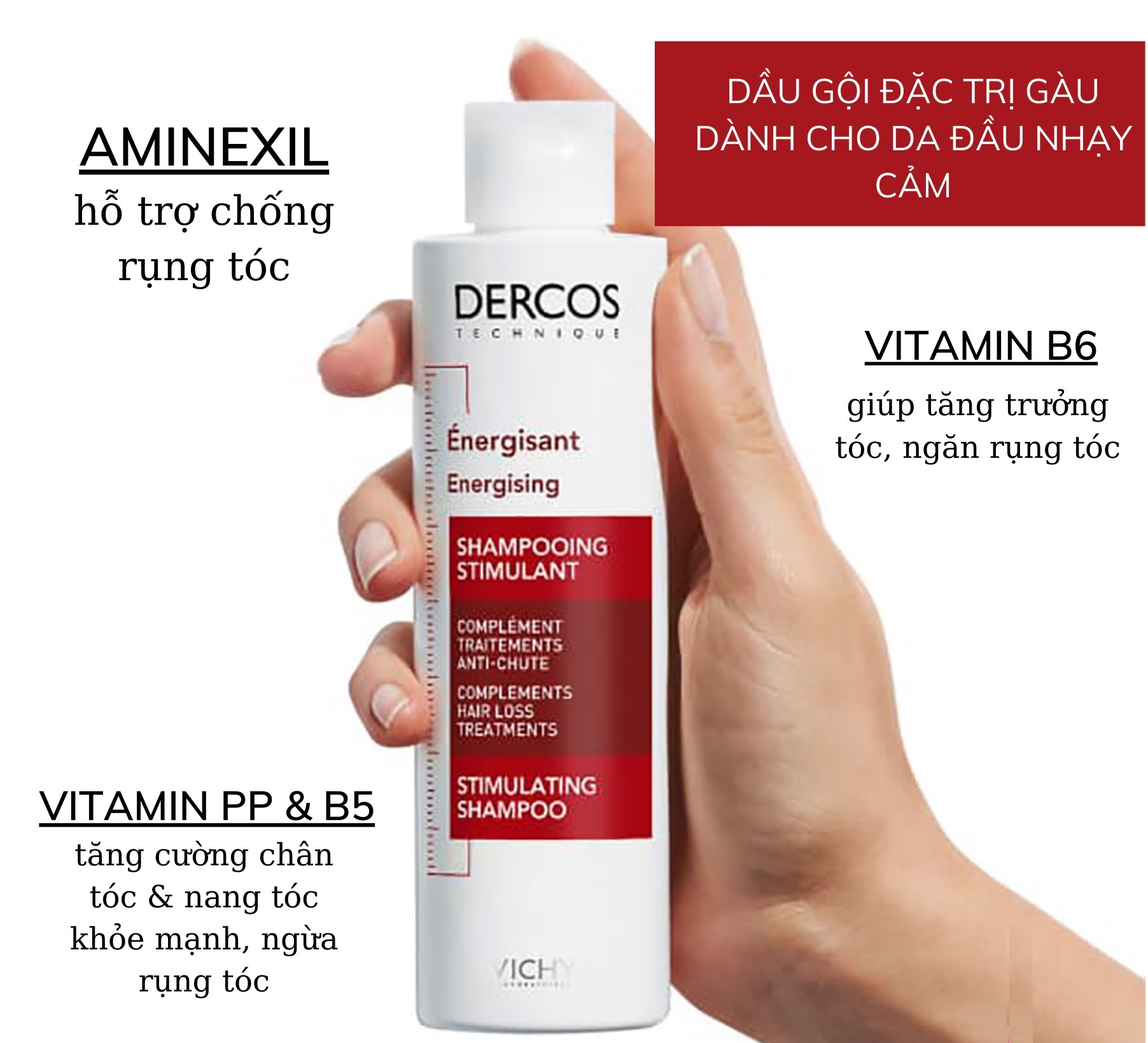 Dầu Gội Vichy Dercos Technique Ngăn Ngừa & Giảm Rụng Tóc 200ml Dầu Gội Vichy Dercos Technique Ngăn Ngừa & Giảm Rụng Tóc 200ml - Ảnh 2
