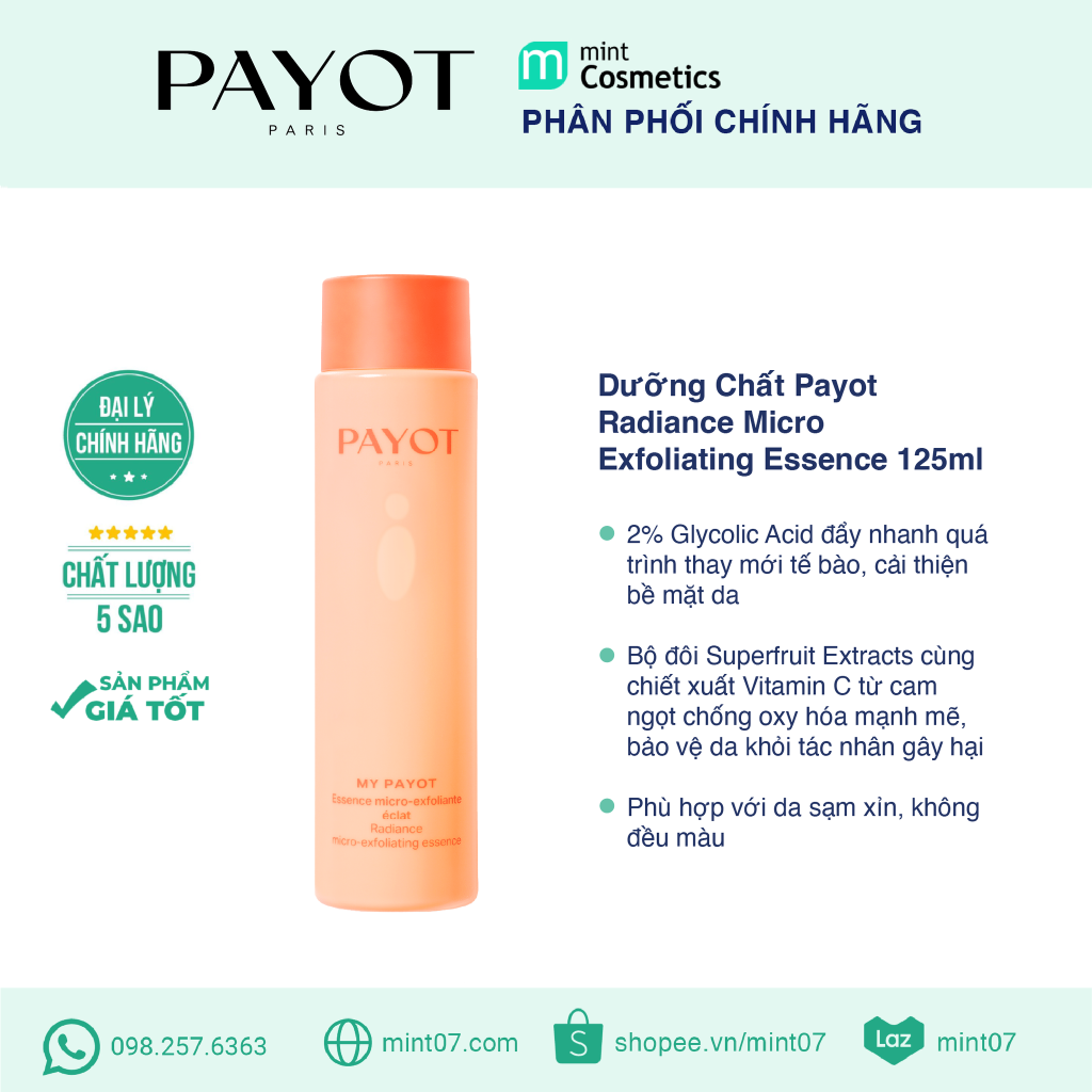 Dưỡng Chất Payot Radiance Micro Exfoliating Essence 125ml Dưỡng Chất Payot Radiance Micro Exfoliating Essence 125ml