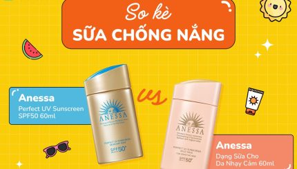 Gia Đình Đại Chiến: KCN Anessa Perfect UV Sunscreen VS Mild Milk For Senstive Skin Gia Đình Đại Chiến: KCN Anessa Perfect UV Sunscreen VS Mild Milk For Senstive Skin