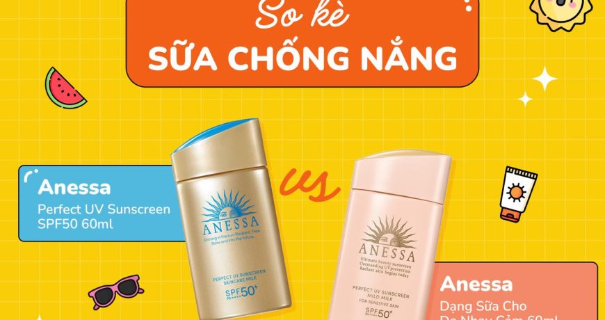 Gia Đình Đại Chiến: KCN Anessa Perfect UV Sunscreen VS Mild Milk For Senstive Skin Gia Đình Đại Chiến: KCN Anessa Perfect UV Sunscreen VS Mild Milk For Senstive Skin