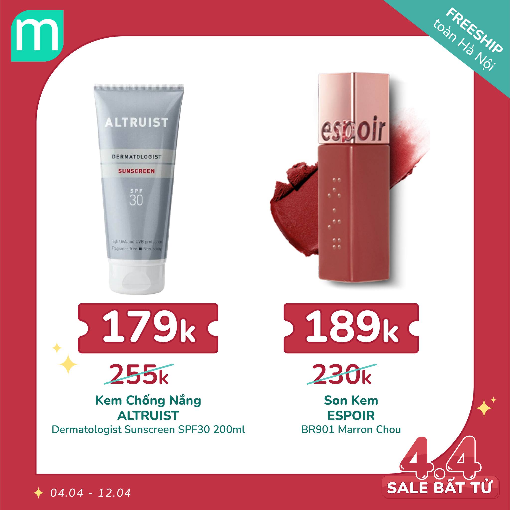 MÙNG 4/4 – SALE BẤT TỬ - HOT DEAL 100 SẢN PHẨM + FREESHIP