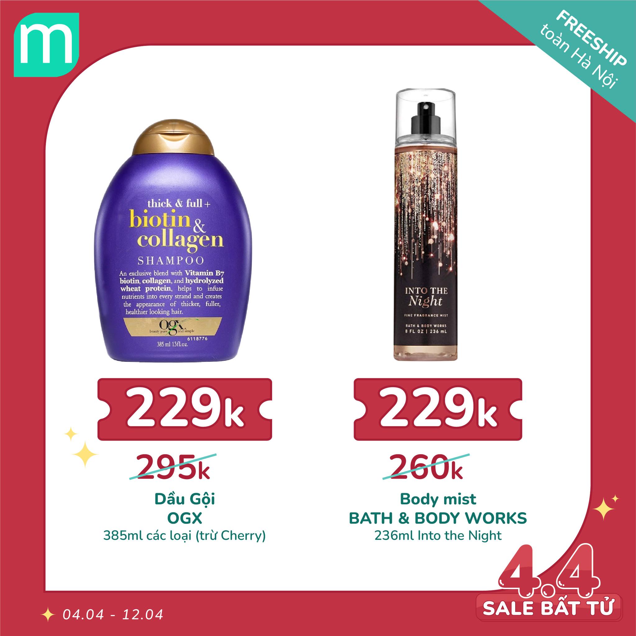 MÙNG 4/4 – SALE BẤT TỬ - HOT DEAL 100 SẢN PHẨM + FREESHIP
