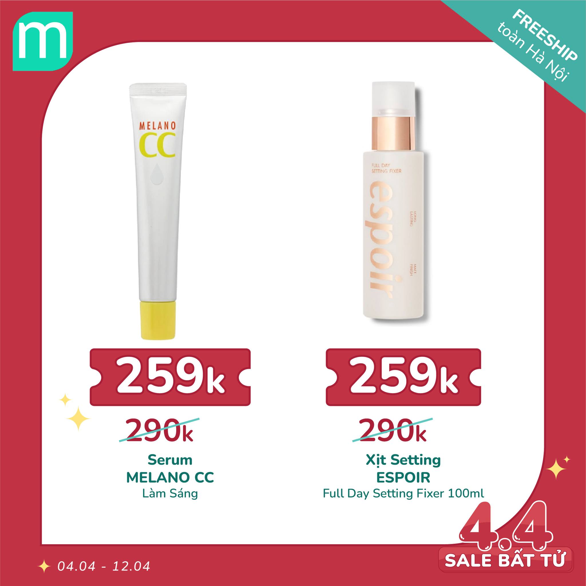 MÙNG 4/4 – SALE BẤT TỬ - HOT DEAL 100 SẢN PHẨM + FREESHIP
