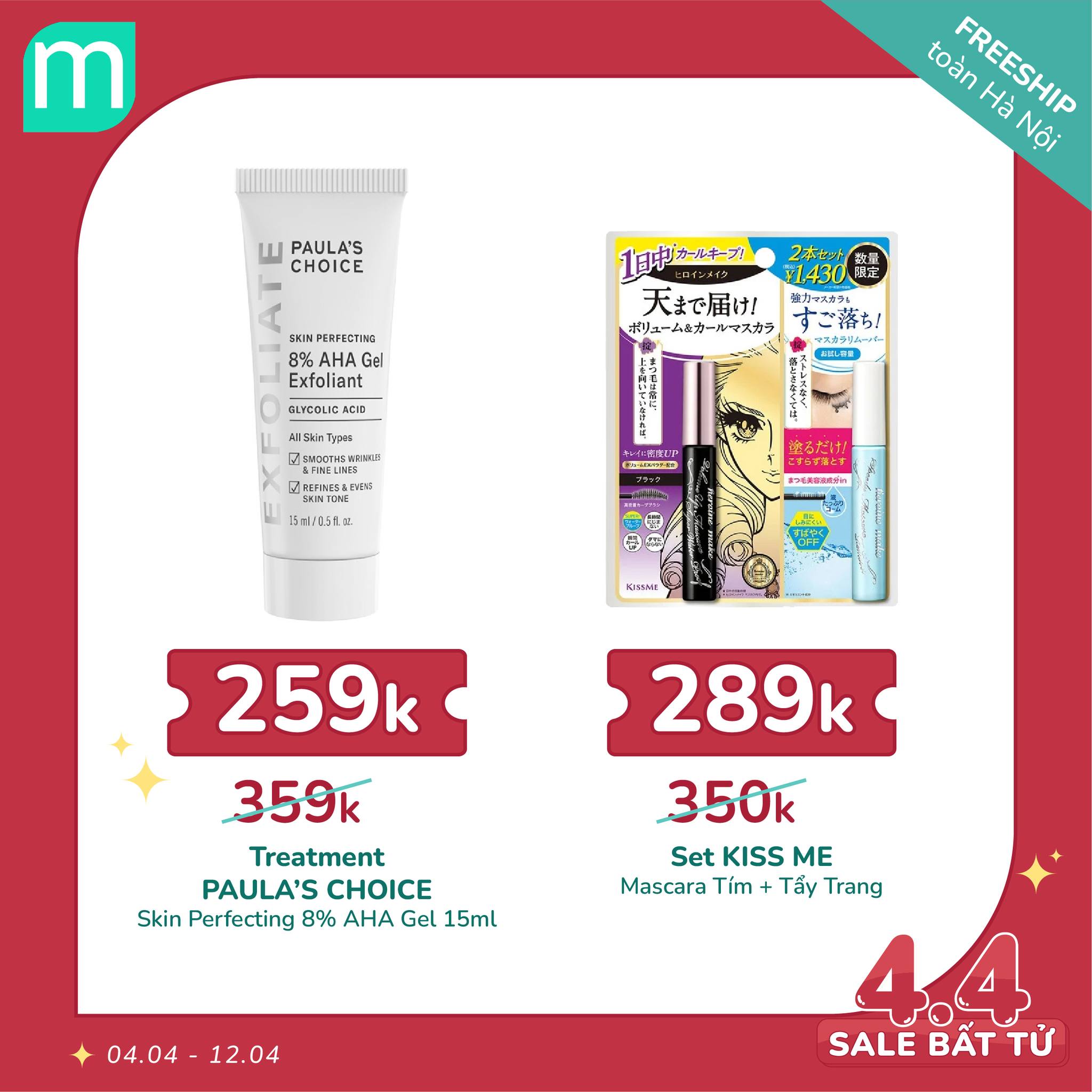 MÙNG 4/4 – SALE BẤT TỬ - HOT DEAL 100 SẢN PHẨM + FREESHIP