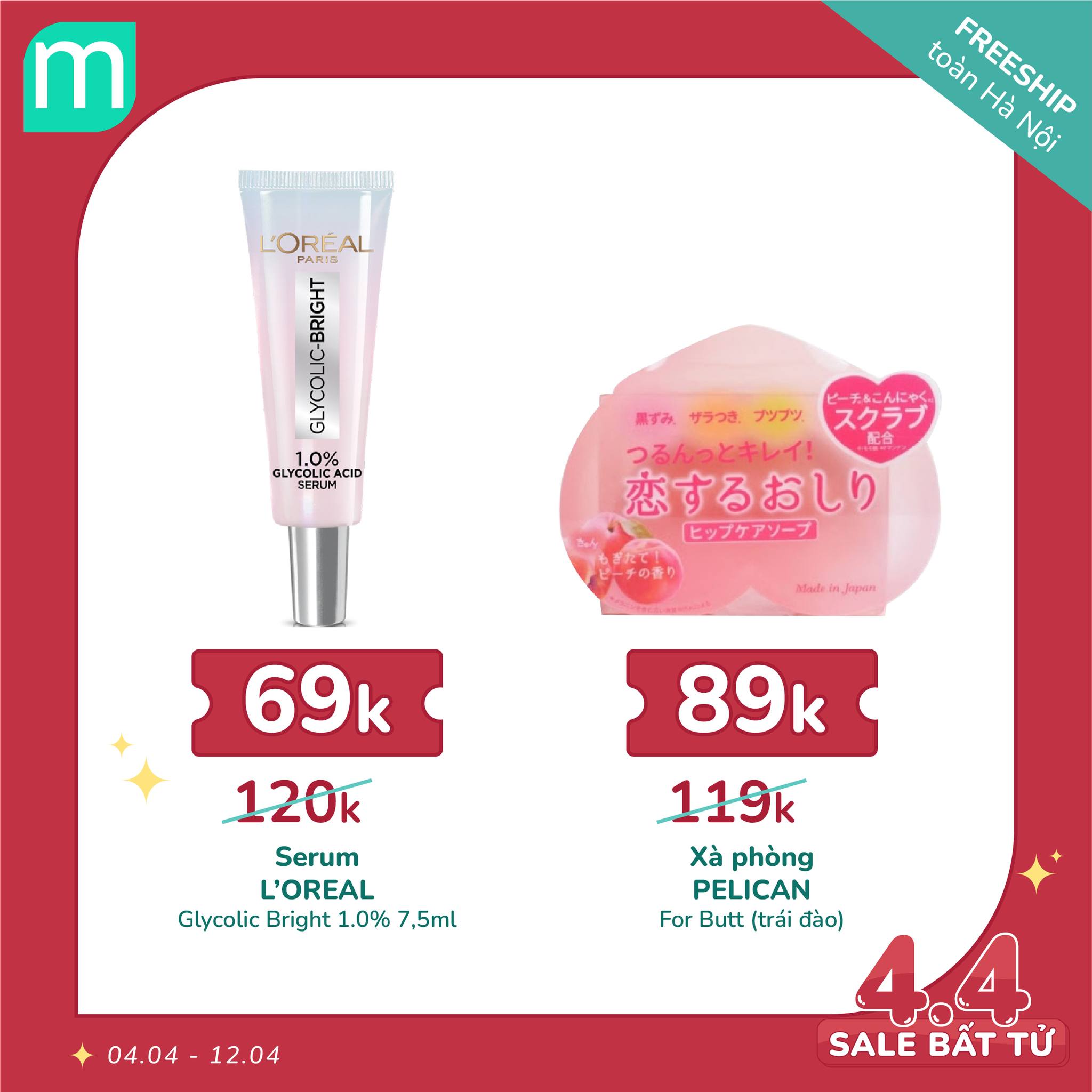 MÙNG 4/4 – SALE BẤT TỬ - HOT DEAL 100 SẢN PHẨM + FREESHIP