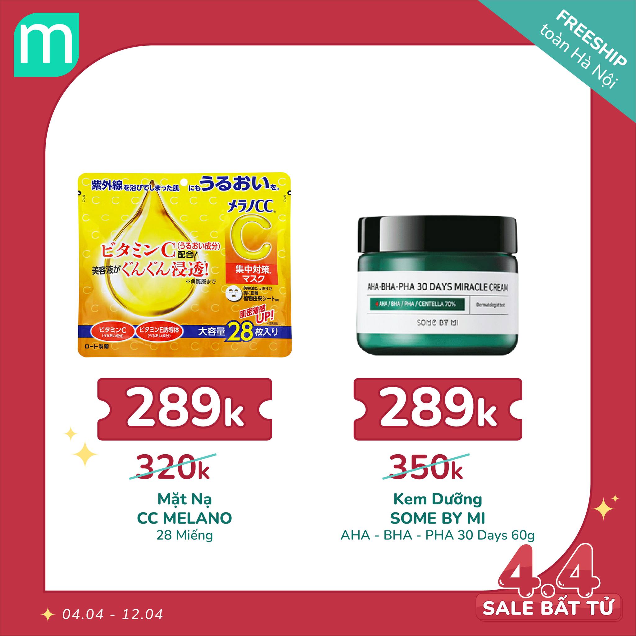 MÙNG 4/4 – SALE BẤT TỬ - HOT DEAL 100 SẢN PHẨM + FREESHIP