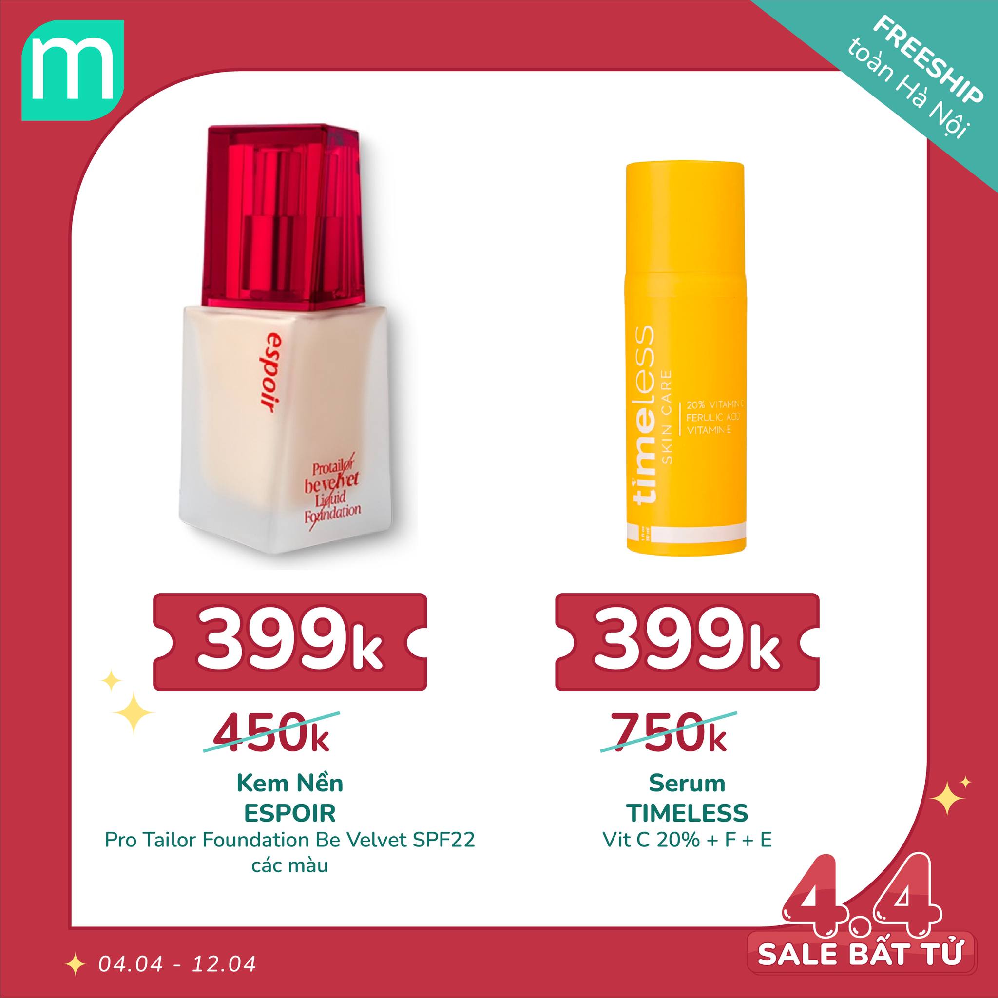 MÙNG 4/4 – SALE BẤT TỬ - HOT DEAL 100 SẢN PHẨM + FREESHIP