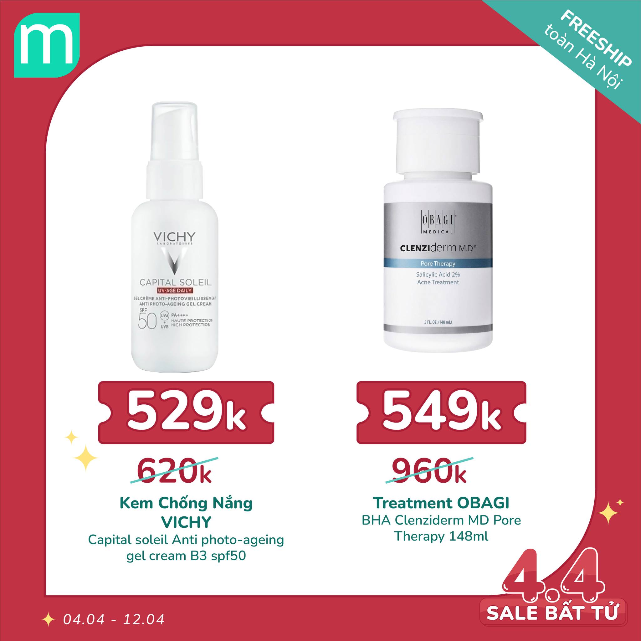 MÙNG 4/4 – SALE BẤT TỬ - HOT DEAL 100 SẢN PHẨM + FREESHIP