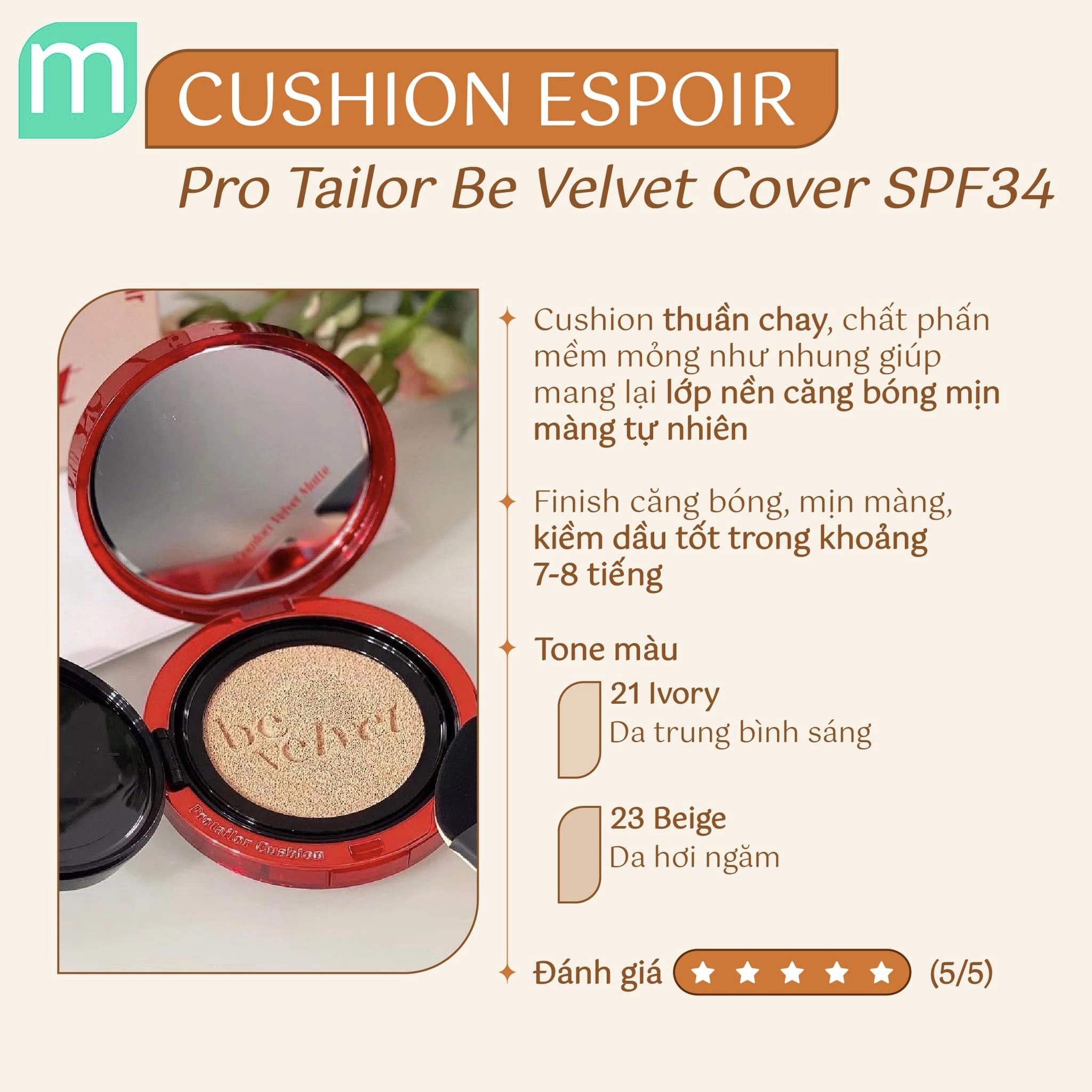 Cushion Kiềm Dầu Đỉnh Cho Mùa Hè