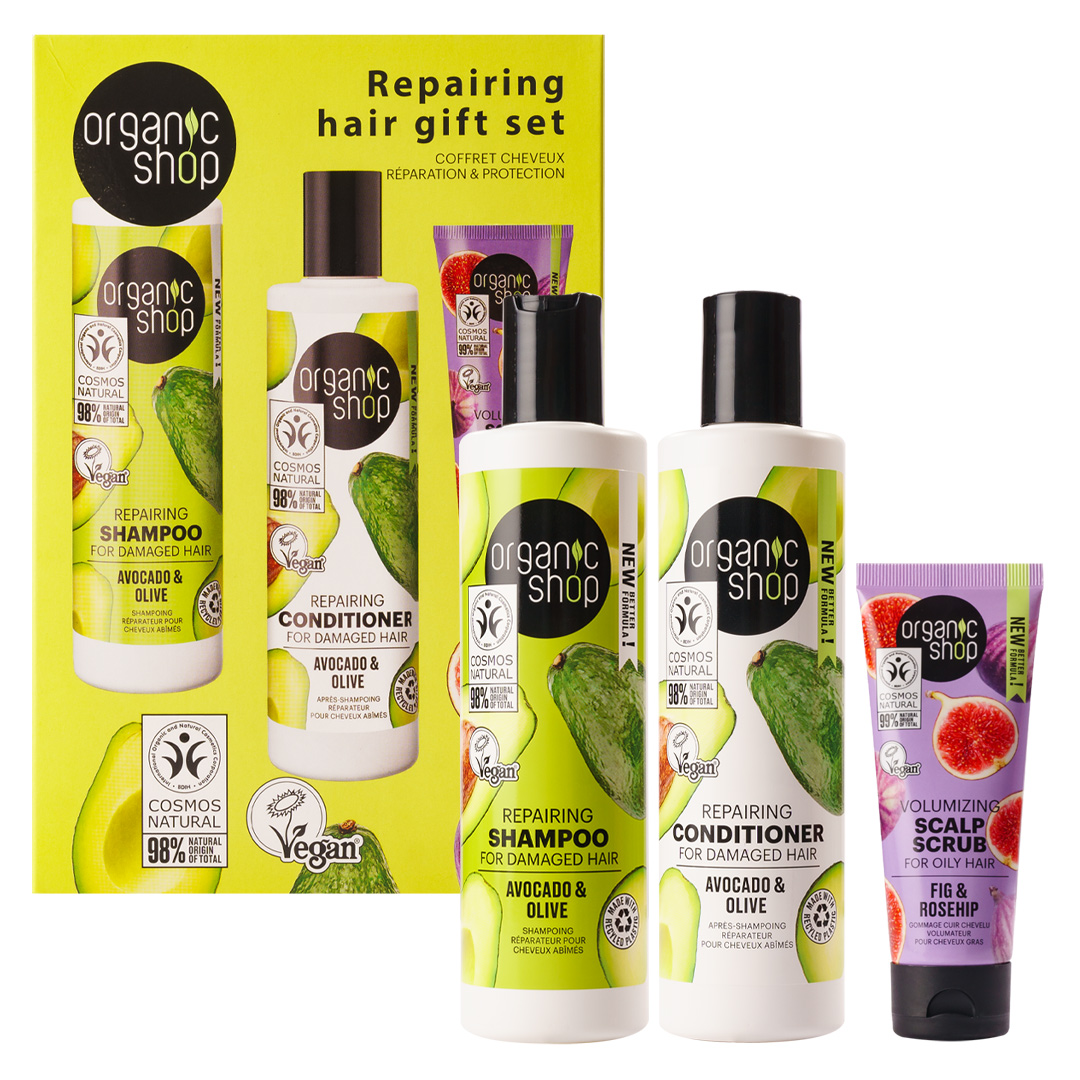 Set Organic Shop Repairing For Damaged Hair – Avocado & Olive Set Organic Shop Repairing For Damaged Hair – Avocado & Olive - Ảnh 2